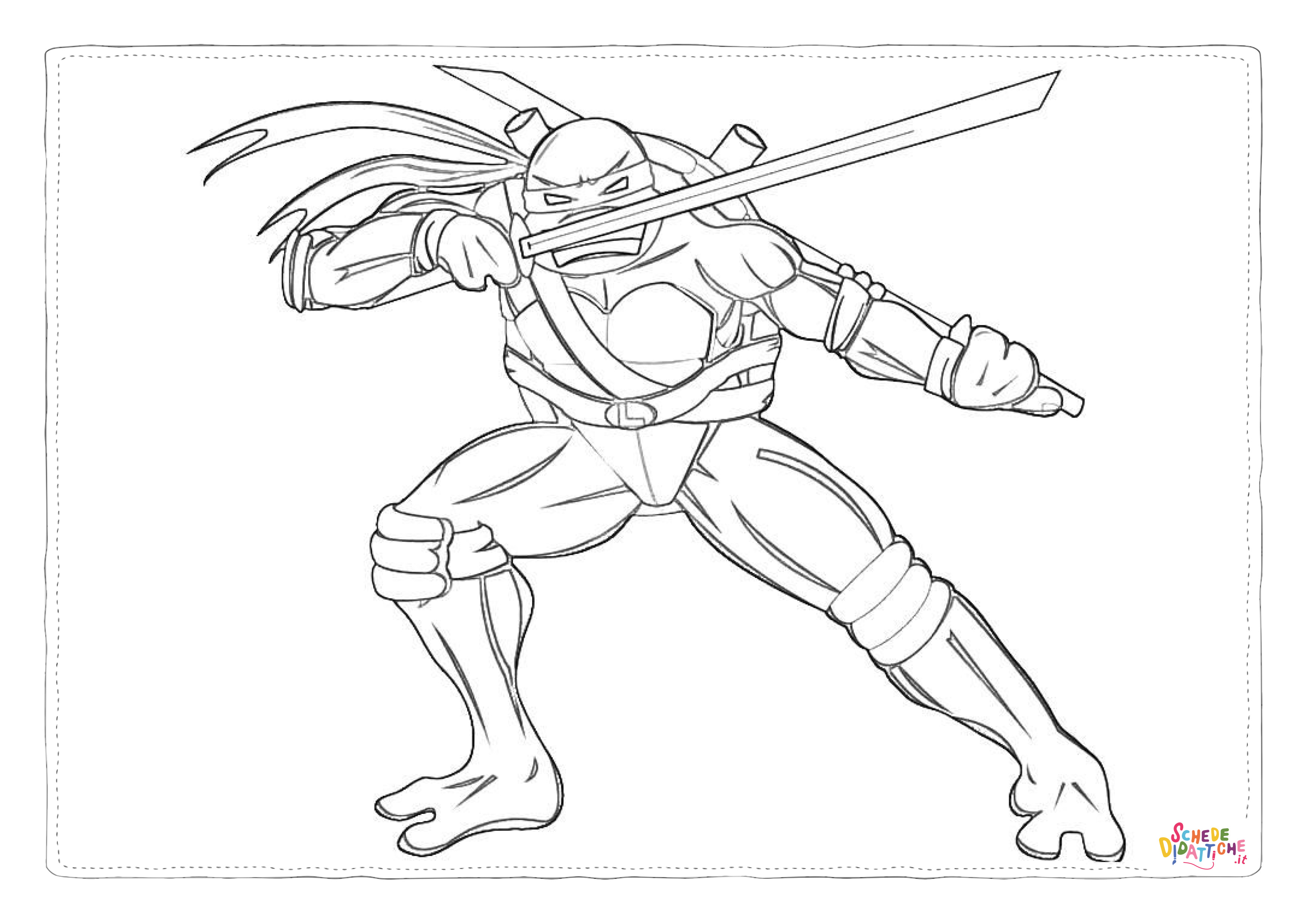 Disegno "Disegno di Tartarughe Ninja da stampare e colorare 36" Disegno di Tartarughe Ninja da stampare e colorare 36