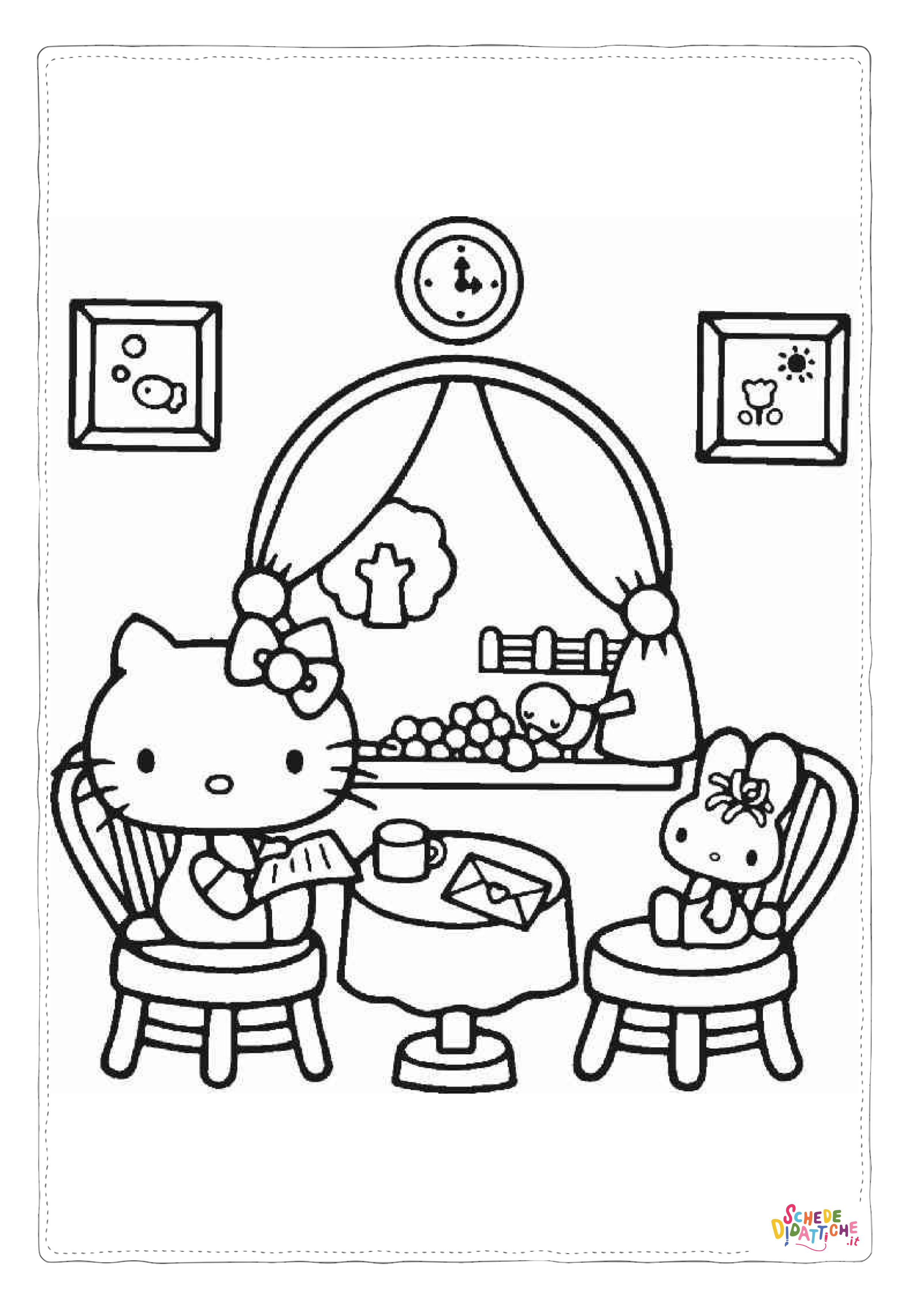 Disegno "Disegno di Hello Kitty da stampare e colorare 157" Disegno di Hello Kitty da stampare e colorare 157