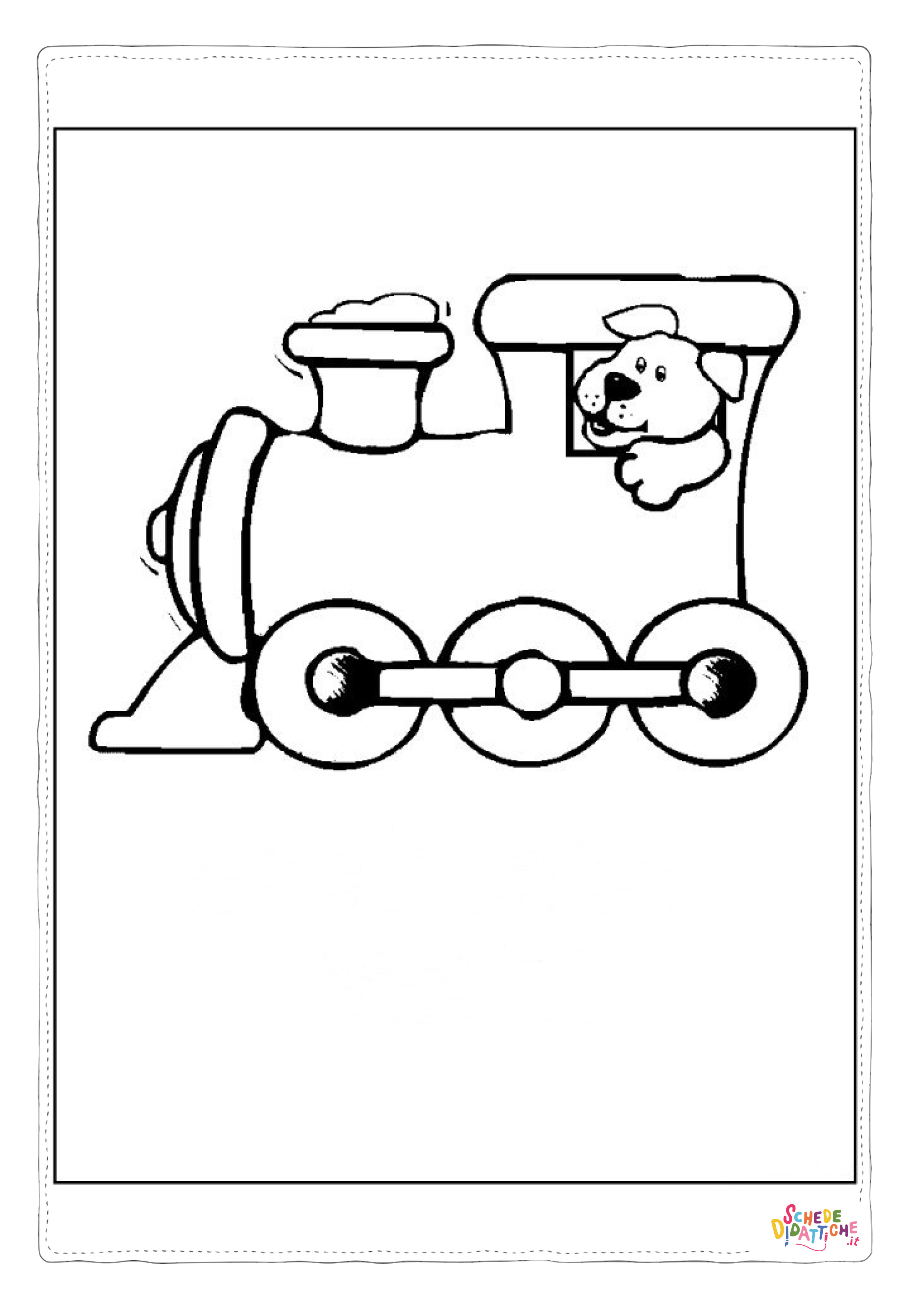 Disegno di treno da stampare e colorare 4