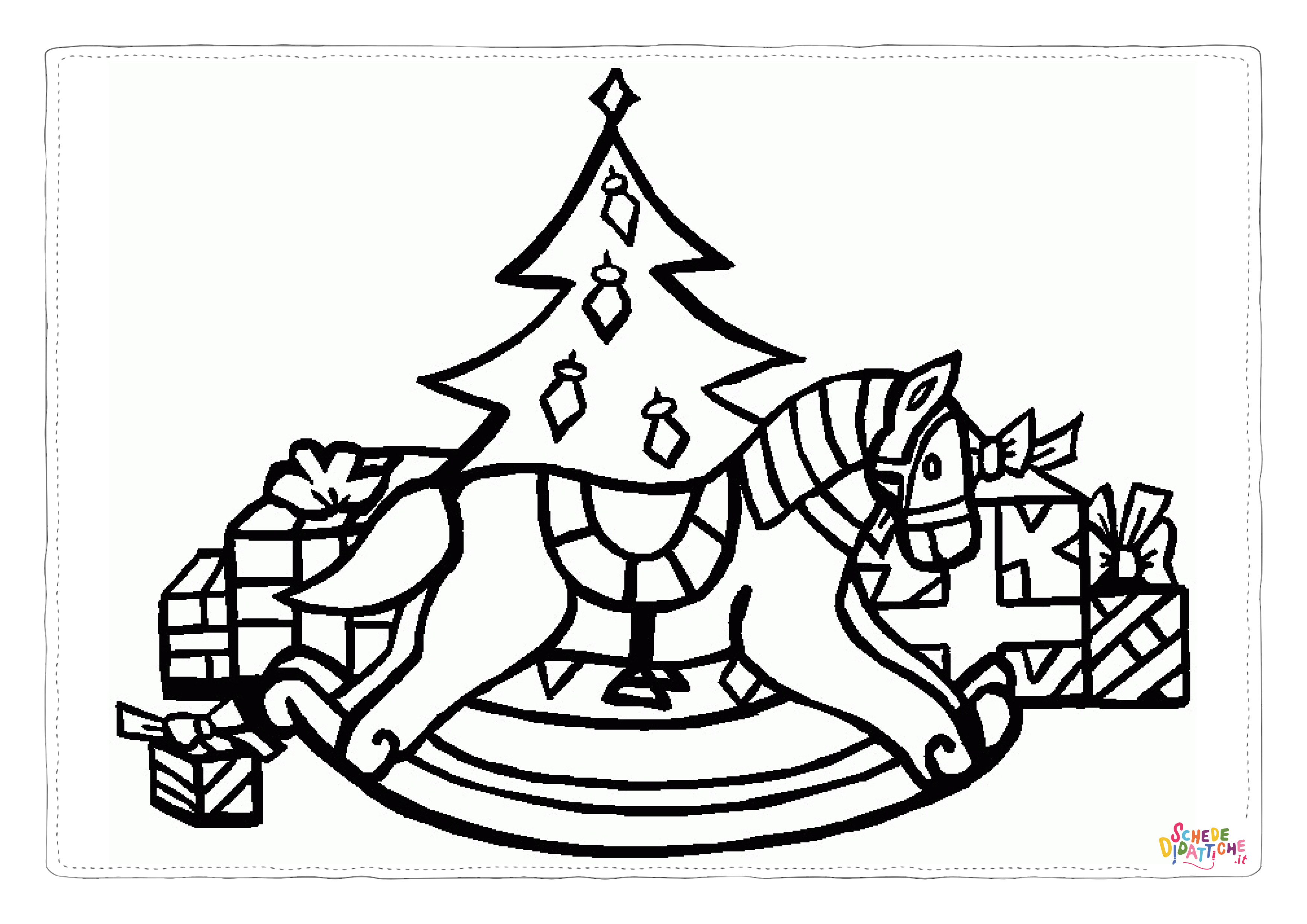 Disegno "Disegno di albero di Natale da stampare e colorare 32" Disegno di albero di Natale da stampare e colorare 32