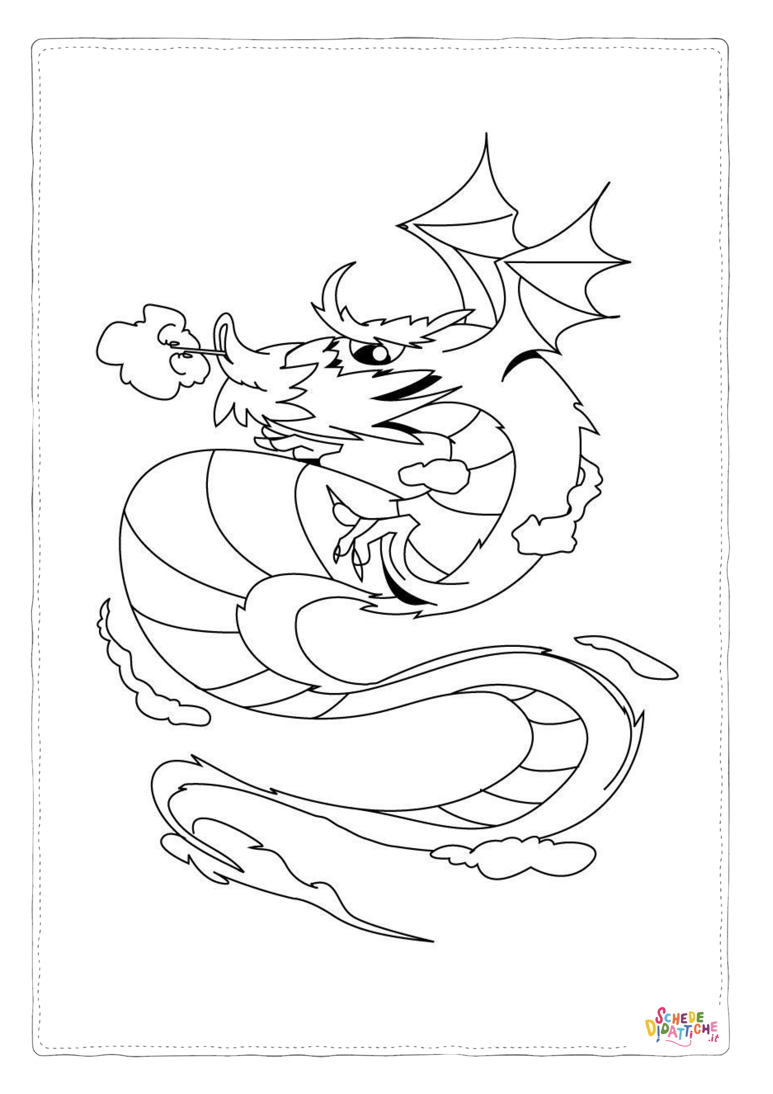 Disegno "Disegno di dragone da stampare e colorare 40" Disegno di dragone da stampare e colorare 40