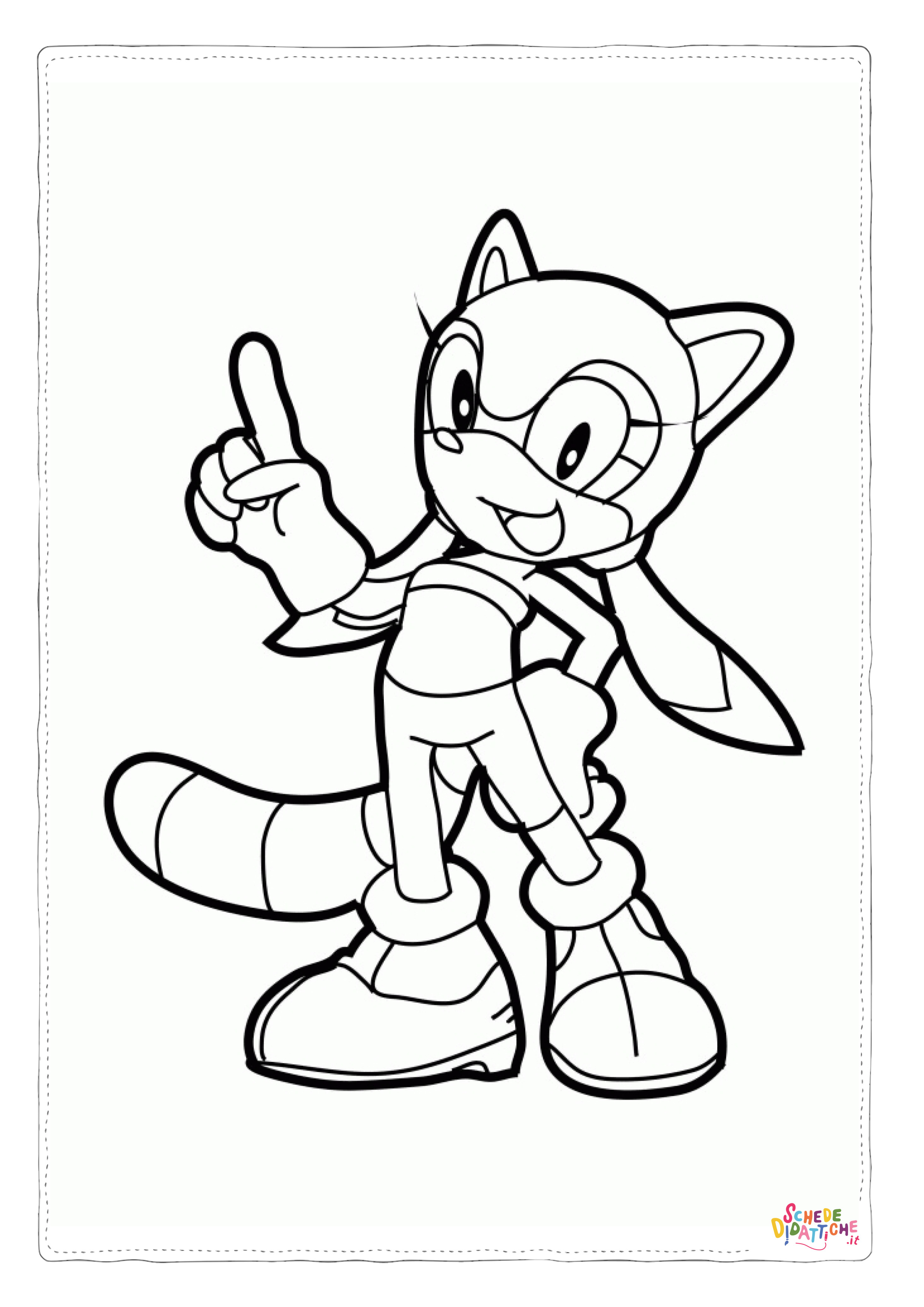 Disegno "Disegno di Sonic da stampare e colorare 22" Disegno di Sonic da stampare e colorare 22
