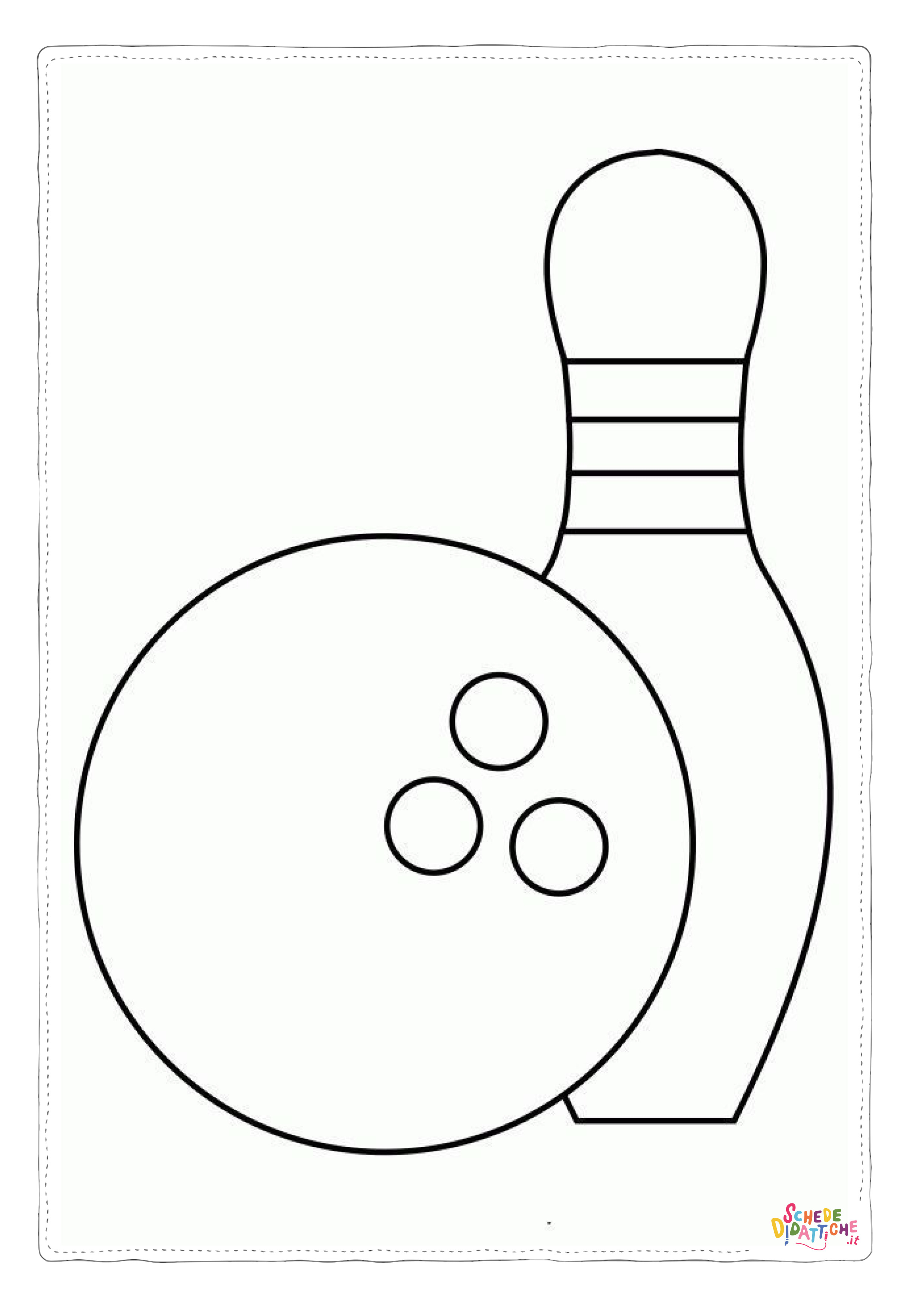 Disegno "Disegno di bowling da stampare e colorare 3" Disegno di bowling da stampare e colorare 3