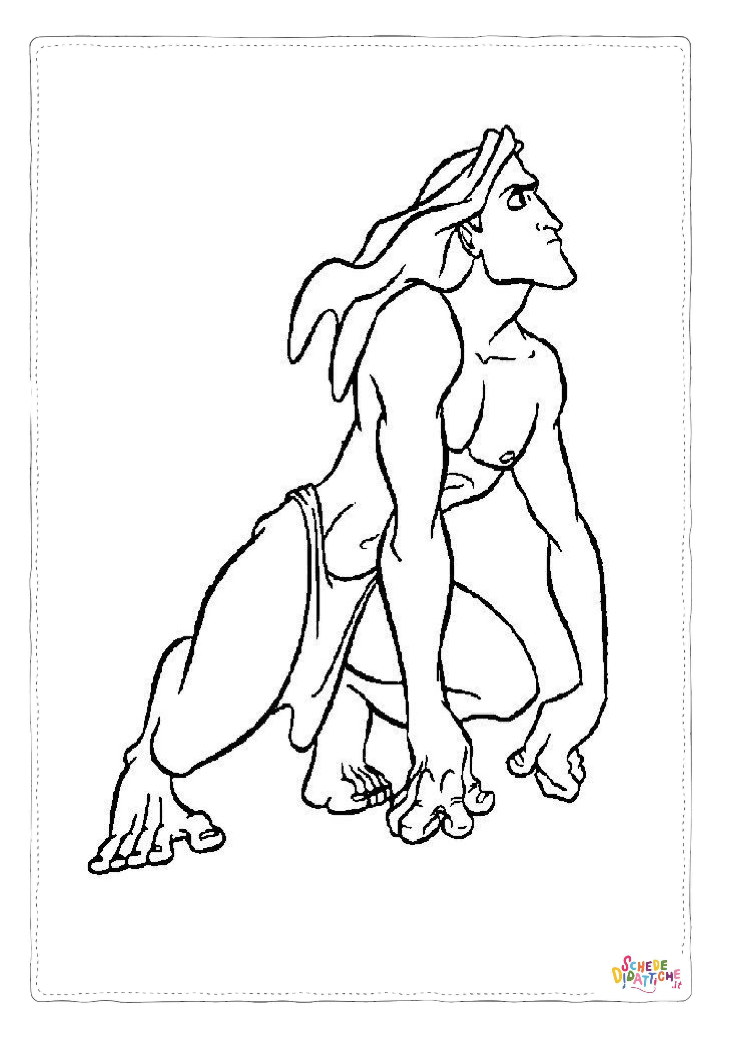 Disegno "Disegno di Tarzan da stampare e colorare 18" Disegno di Tarzan da stampare e colorare 18