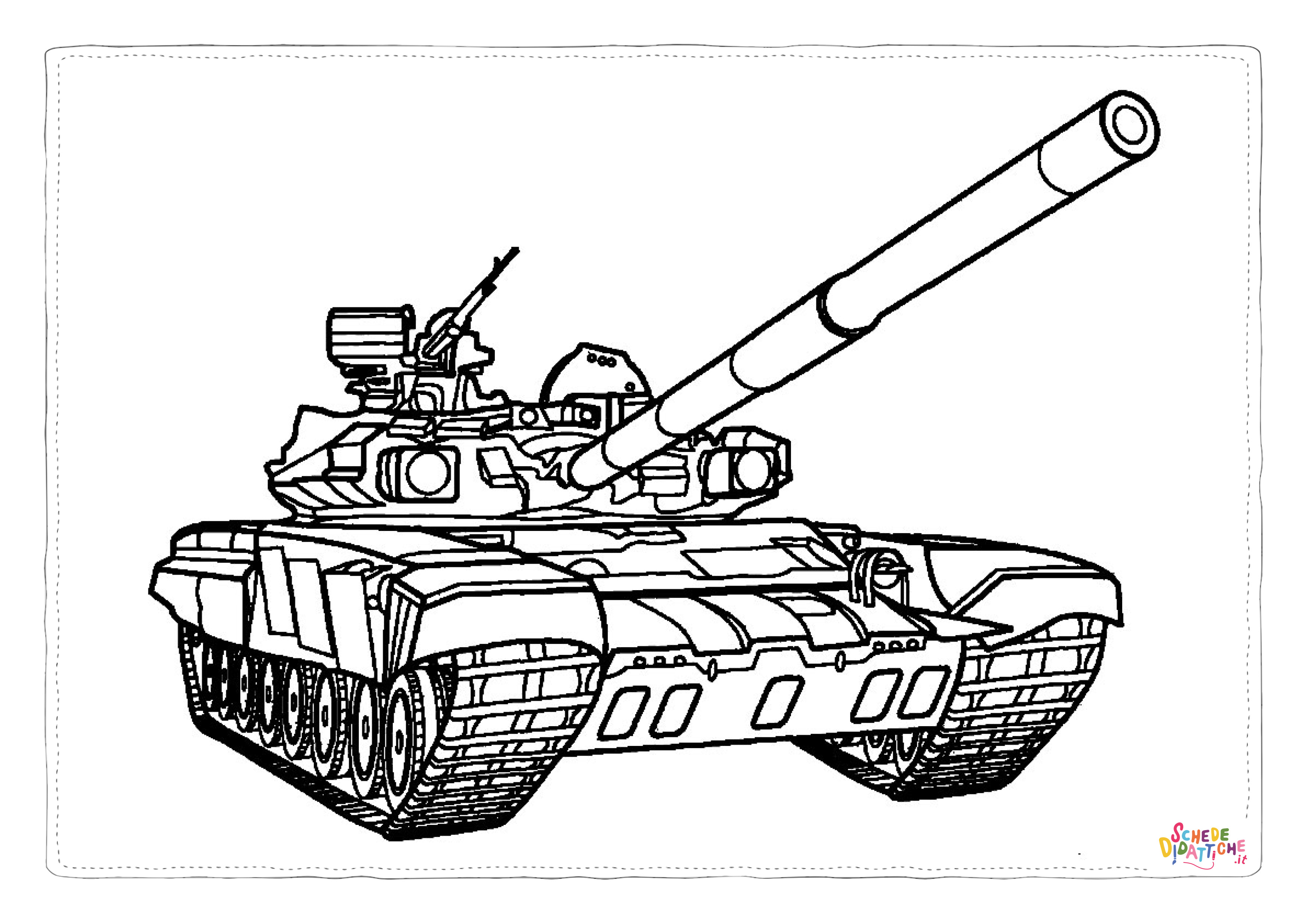 Disegno "Disegno di carro armato da stampare e colorare 36" Disegno di carro armato da stampare e colorare 36