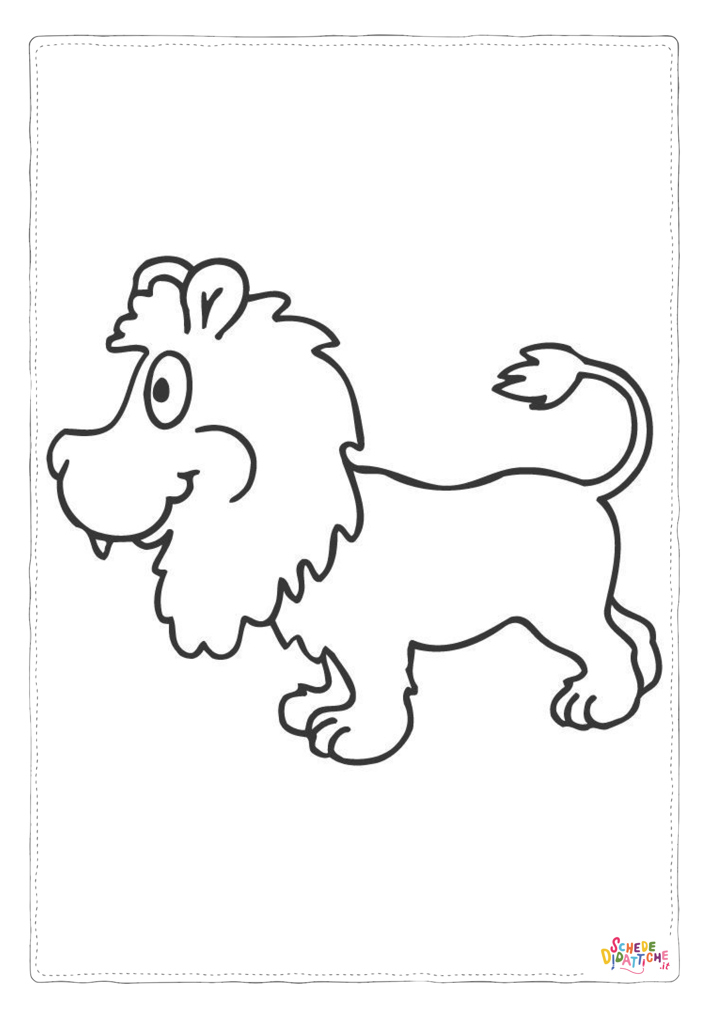 Disegno "Disegno di leone da stampare e colorare 104" Disegno di leone da stampare e colorare 104