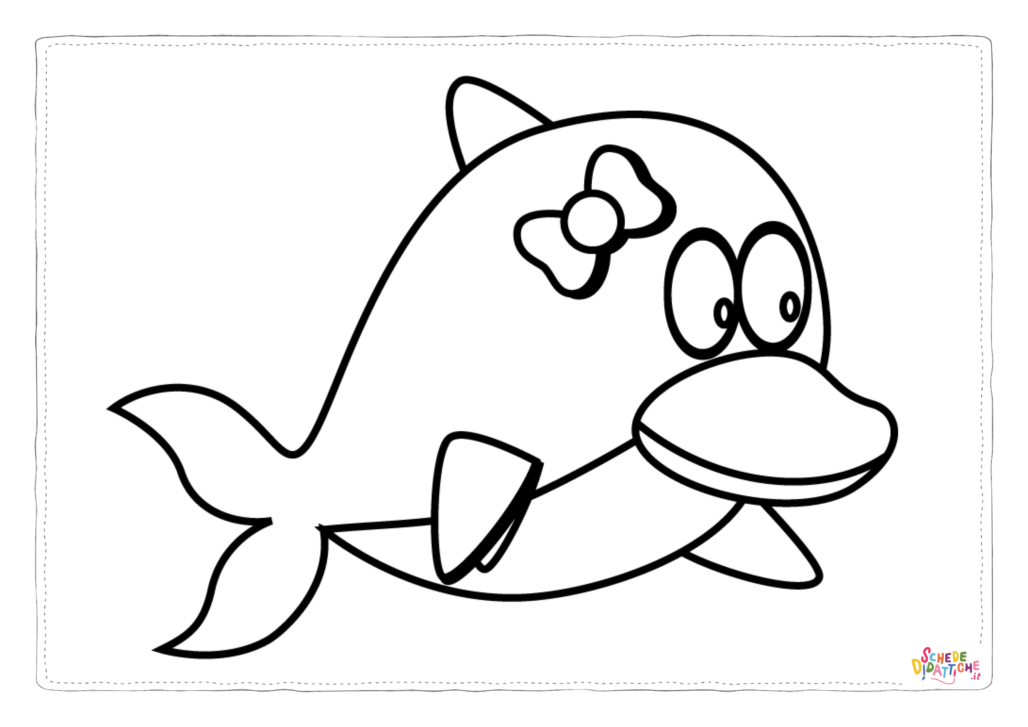 Disegno "Disegno di delfino da stampare e colorare 78" Disegno di delfino da stampare e colorare 78