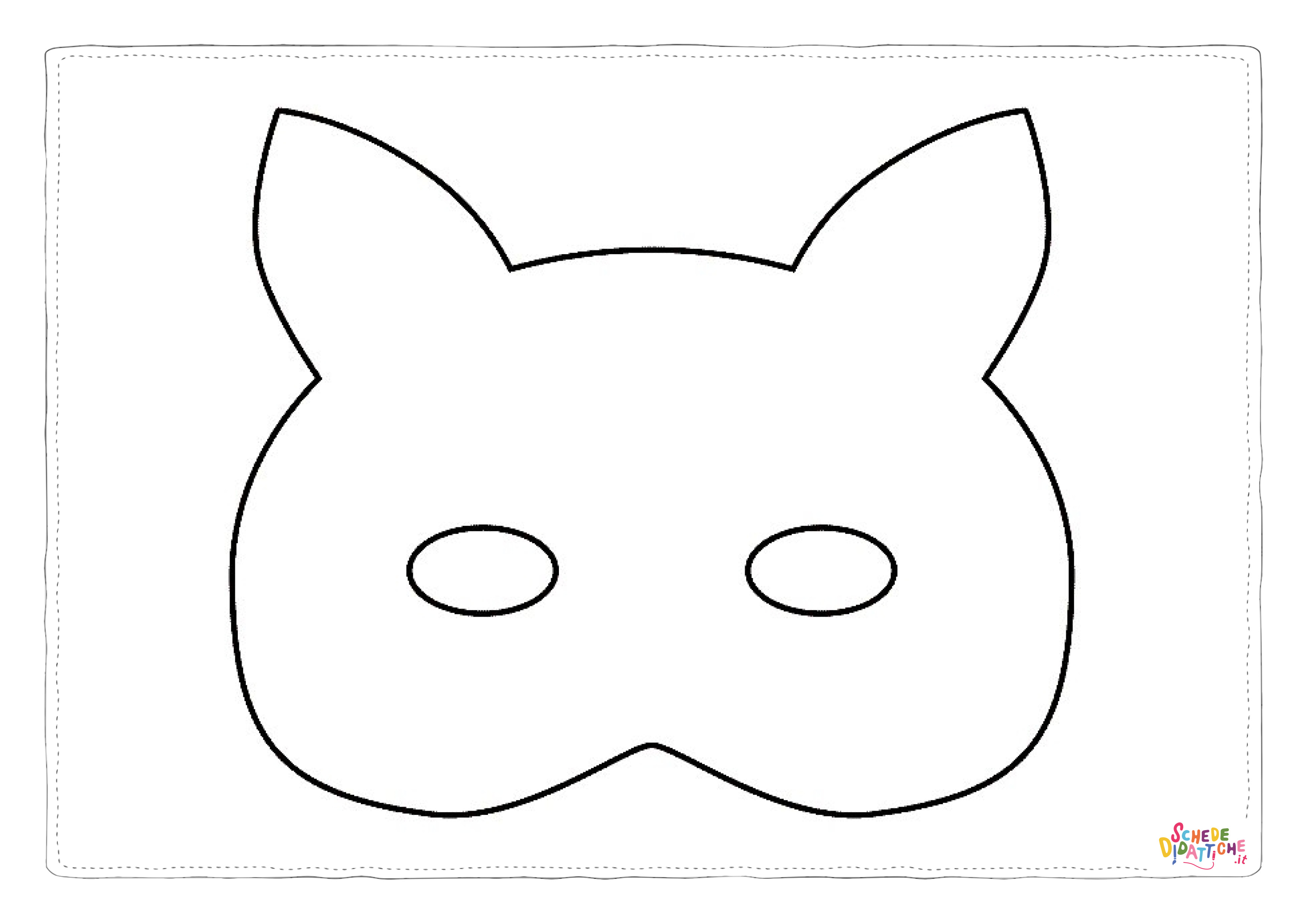 Disegno "Disegno di maschera da stampare e colorare 32" Disegno di maschera da stampare e colorare 32