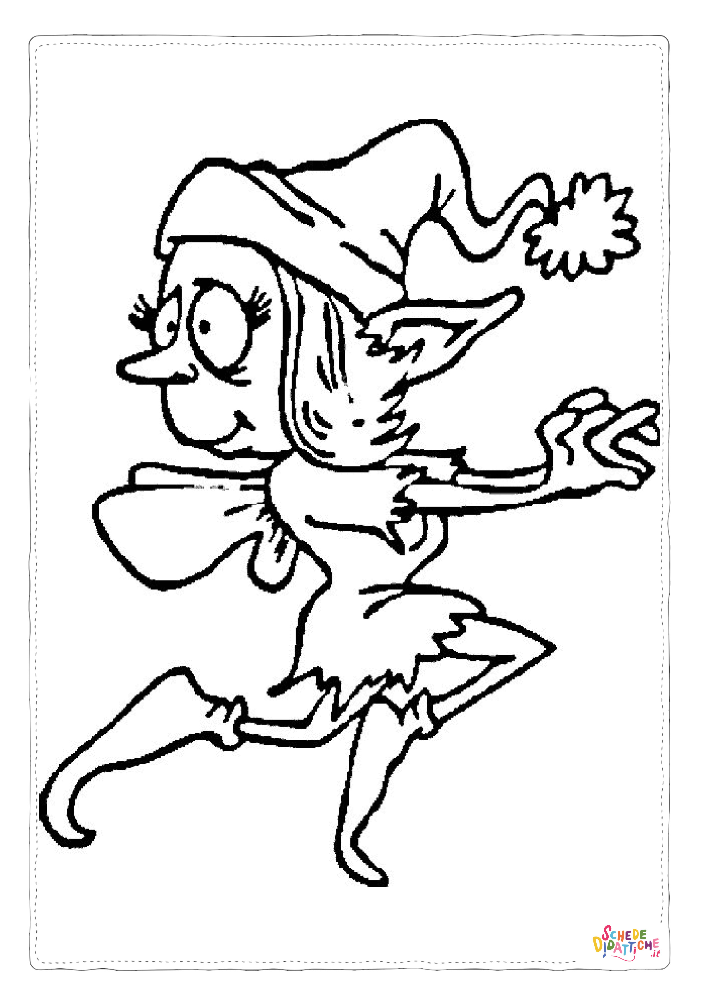 Disegno "Disegno di fata da stampare e colorare 4" Disegno di fata da stampare e colorare 4