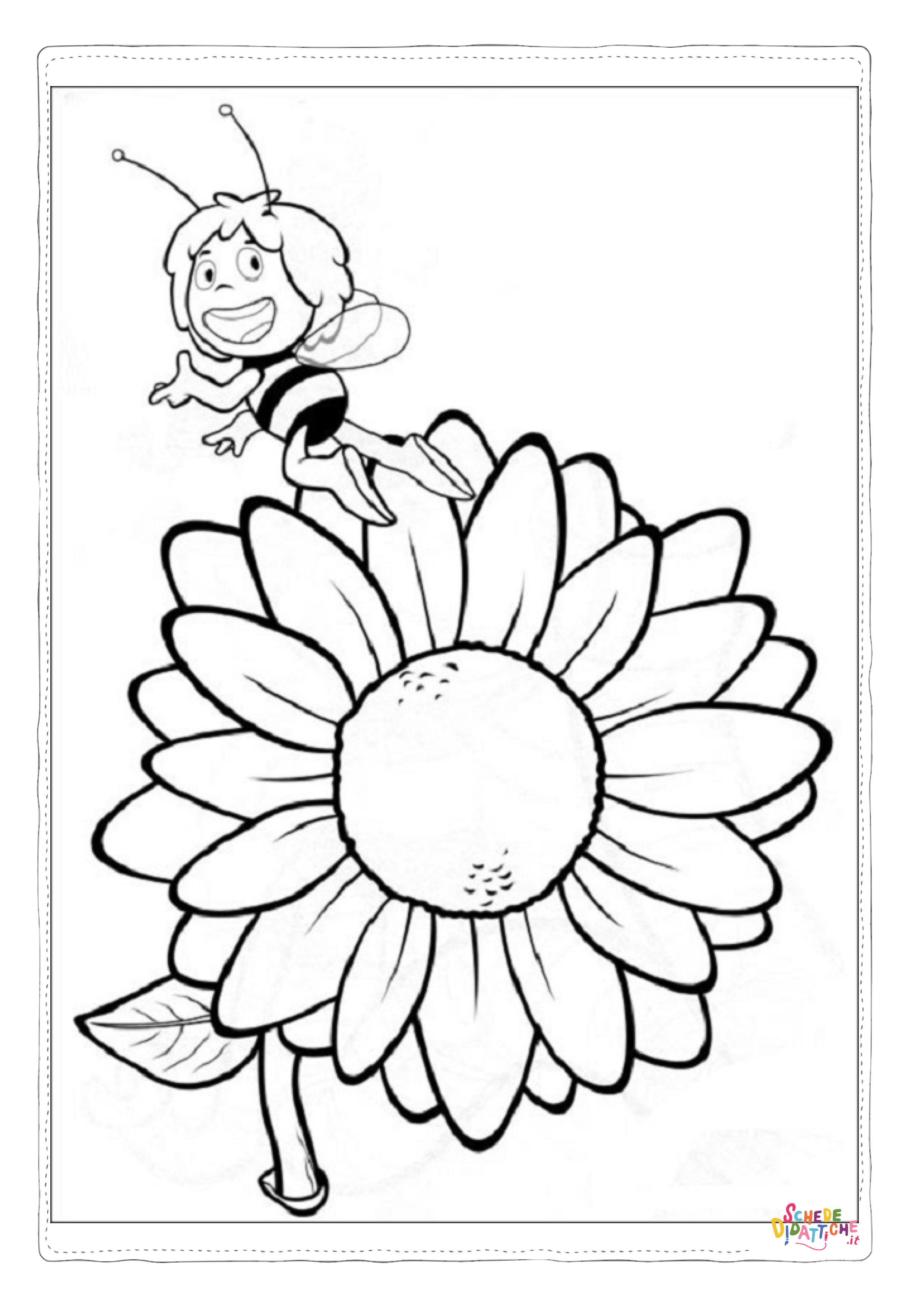 Disegno di Ape Maia da stampare e colorare 1