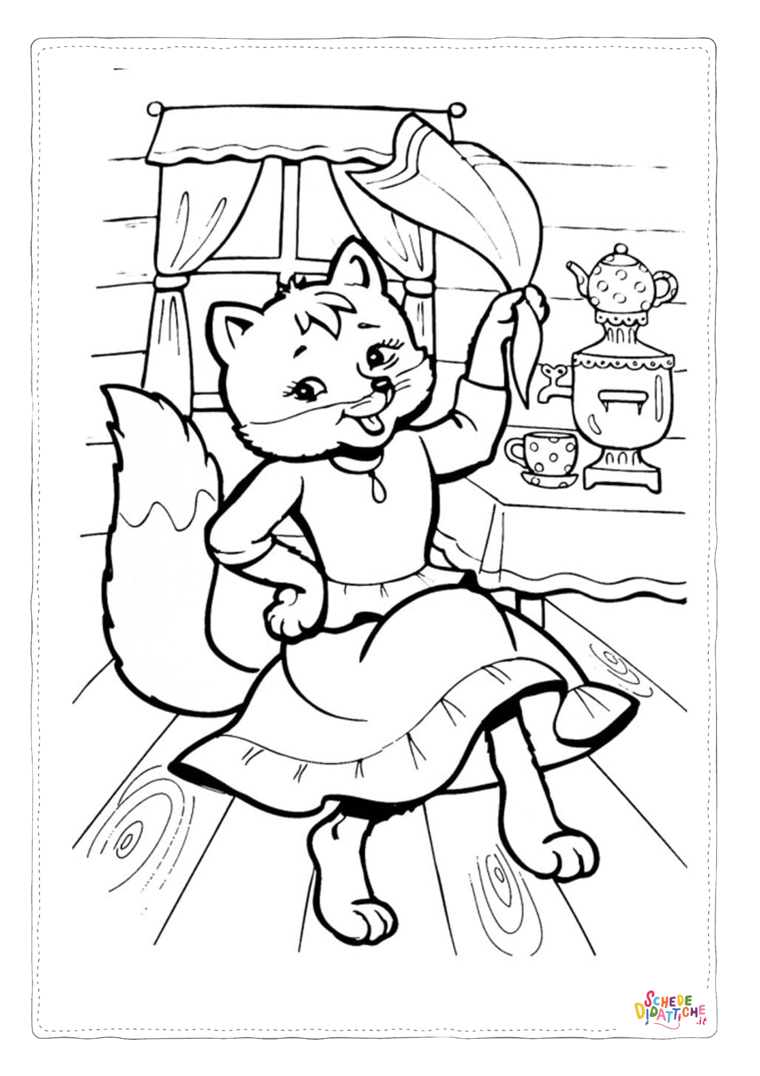 Disegno "Disegno di volpe da stampare e colorare 48" Disegno di volpe da stampare e colorare 48