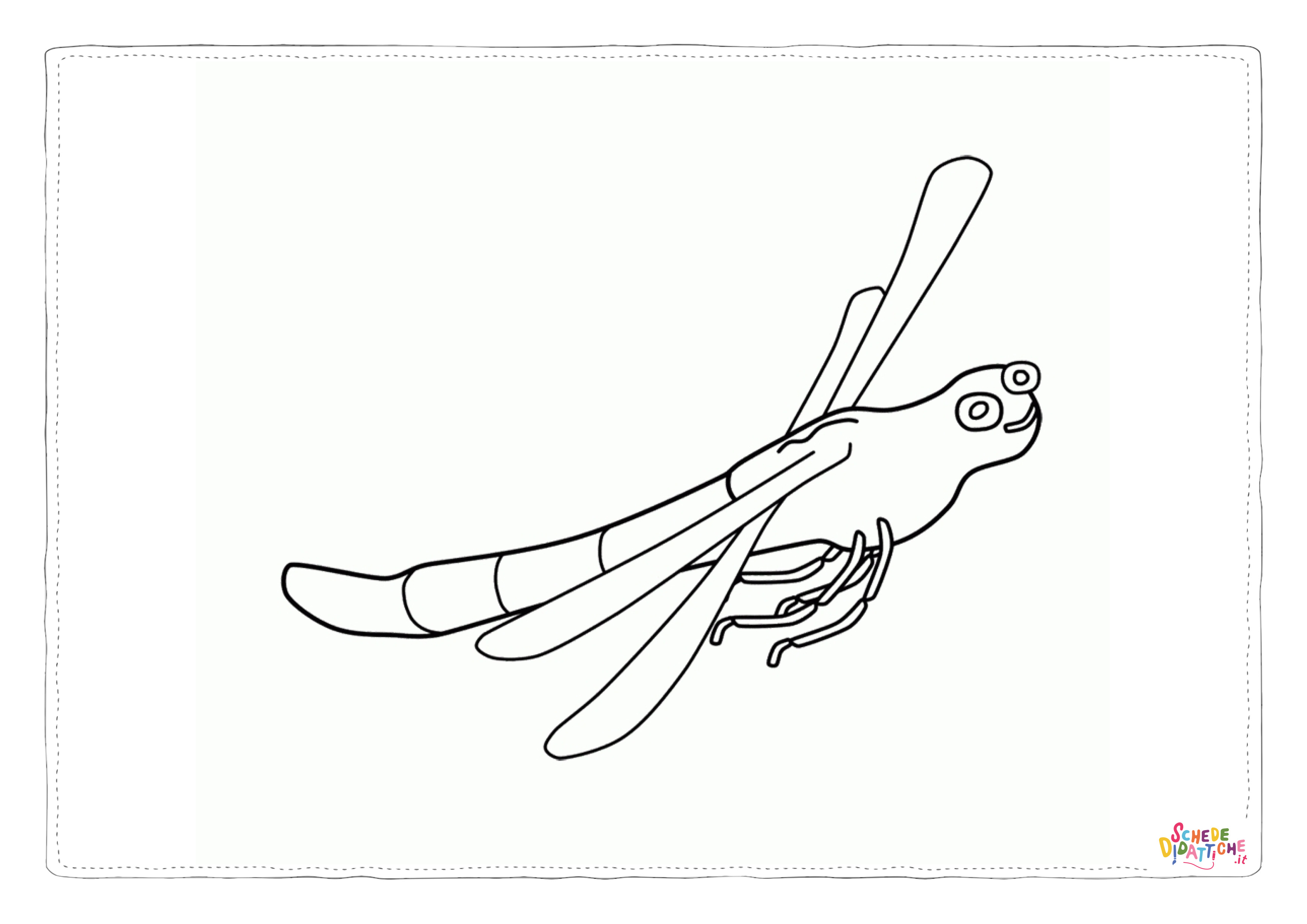 Disegno di libellula da stampare e colorare 27