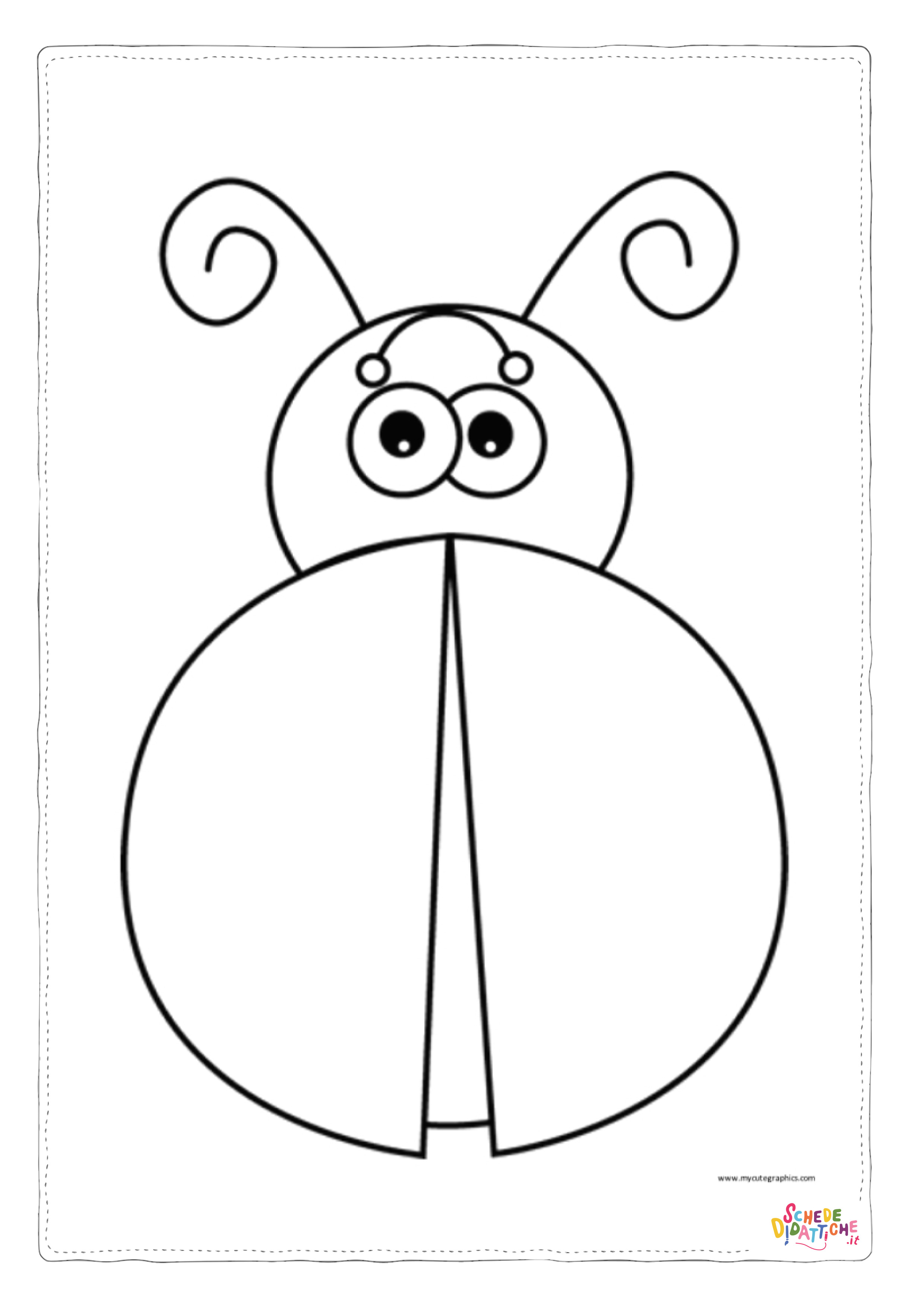 Disegno "Disegno di coccinella da stampare e colorare" Disegno di coccinella da stampare e colorare