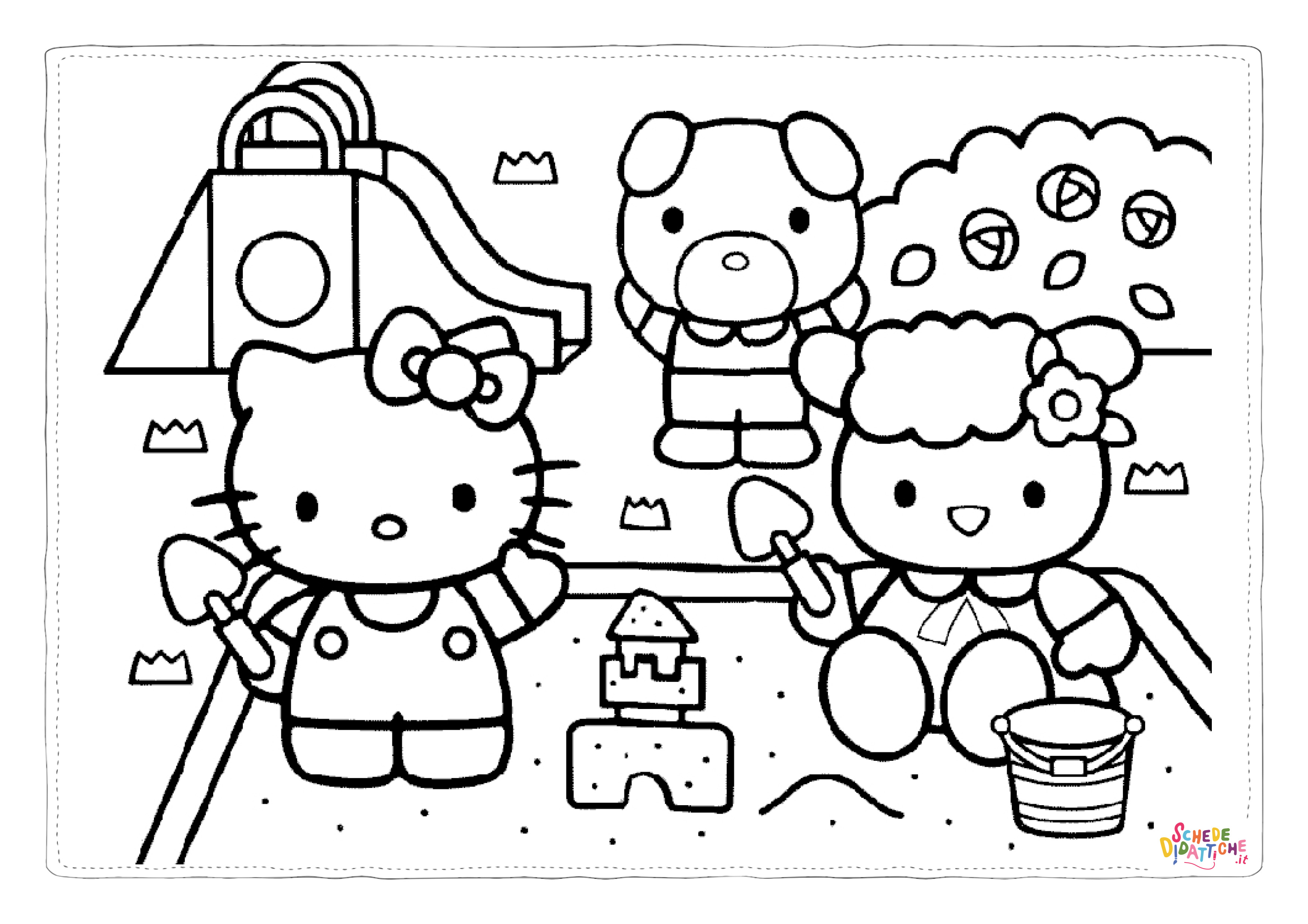 Disegno "Disegno di Hello Kitty da stampare e colorare 144" Disegno di Hello Kitty da stampare e colorare 144