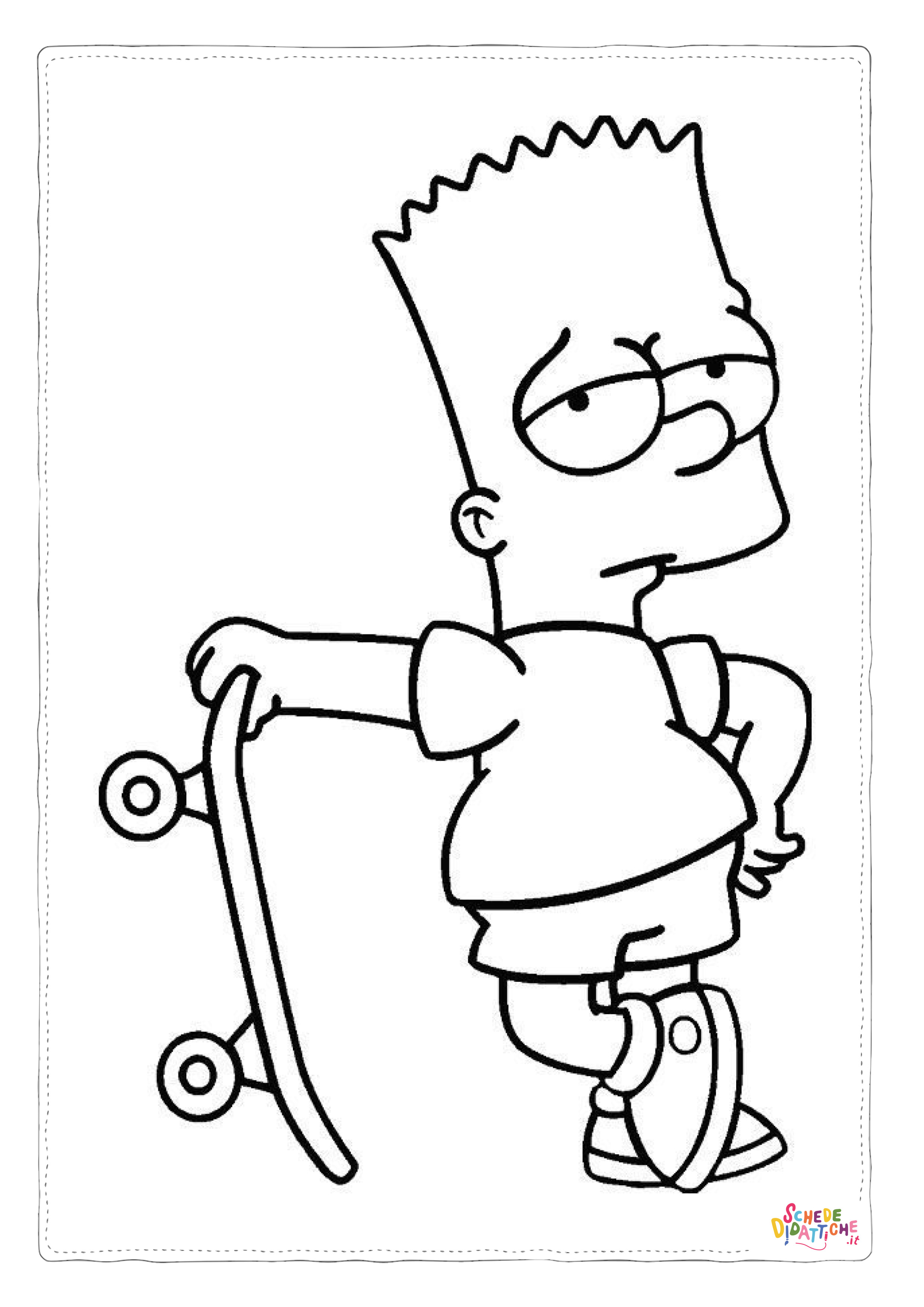 Disegno "Disegno di I Simpson da stampare e colorare 84" Disegno di I Simpson da stampare e colorare 84