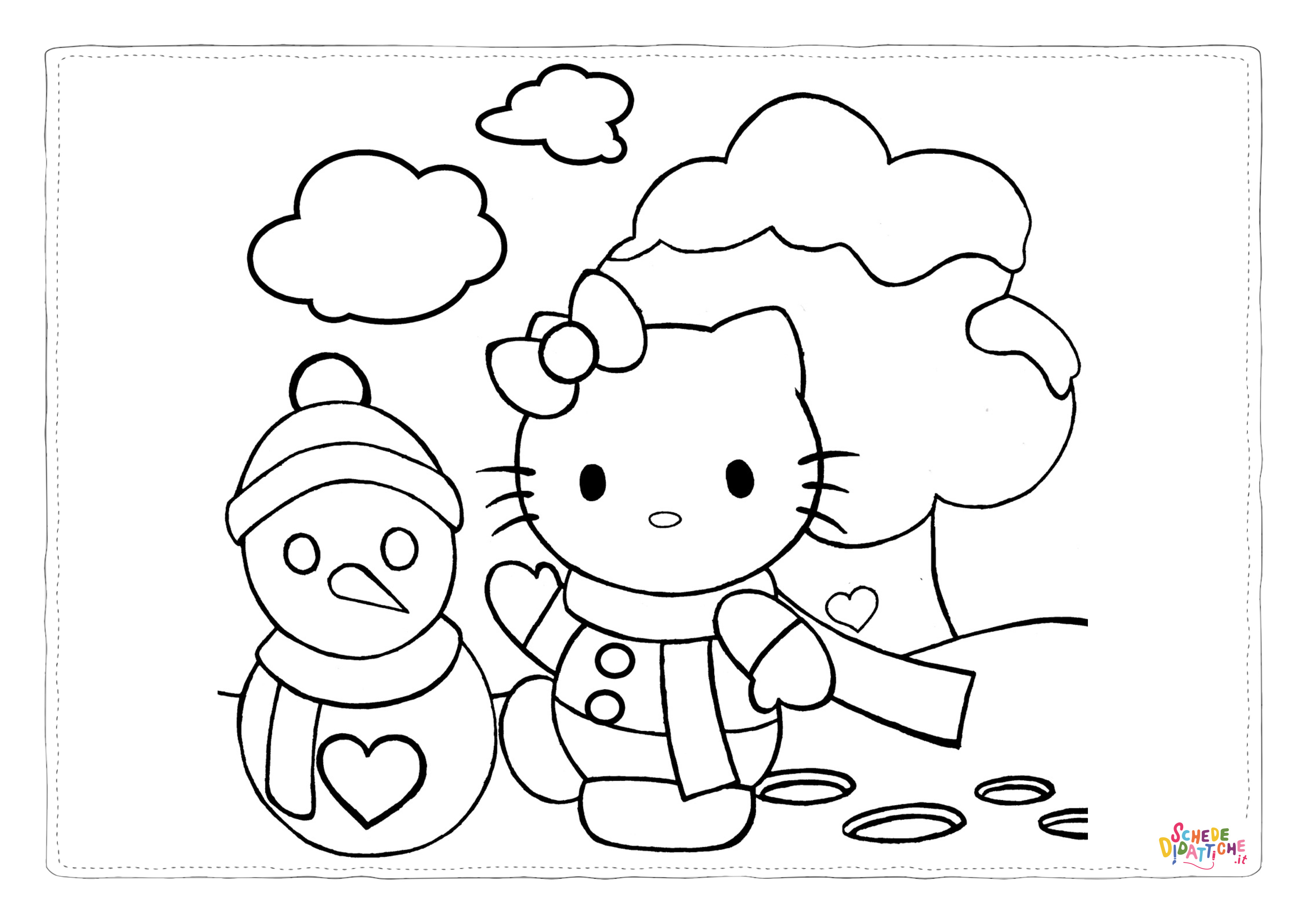 Disegno "Disegno di Hello Kitty da stampare e colorare 120" Disegno di Hello Kitty da stampare e colorare 120