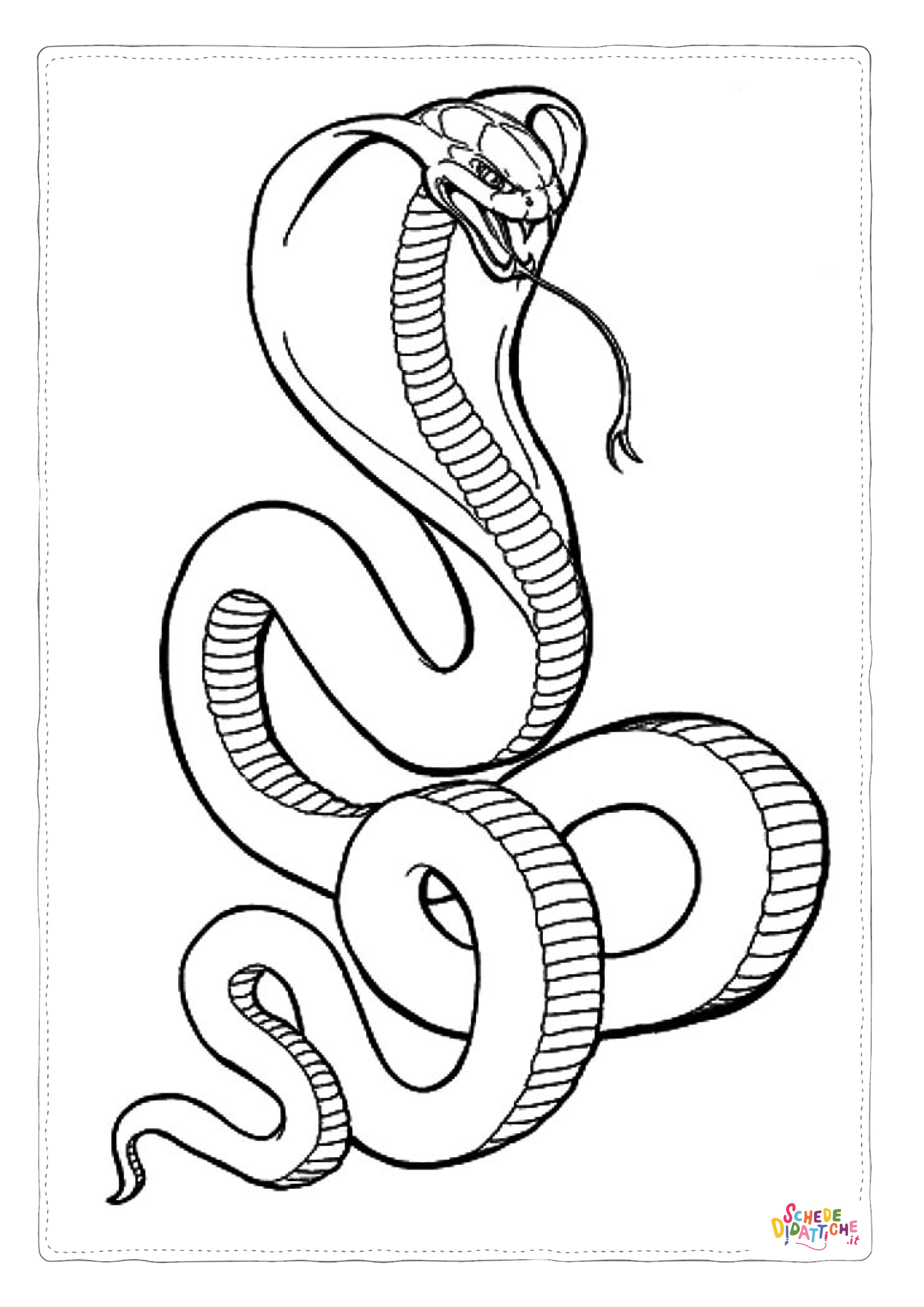 Disegno "Disegno di serpente da stampare e colorare 46" Disegno di serpente da stampare e colorare 46