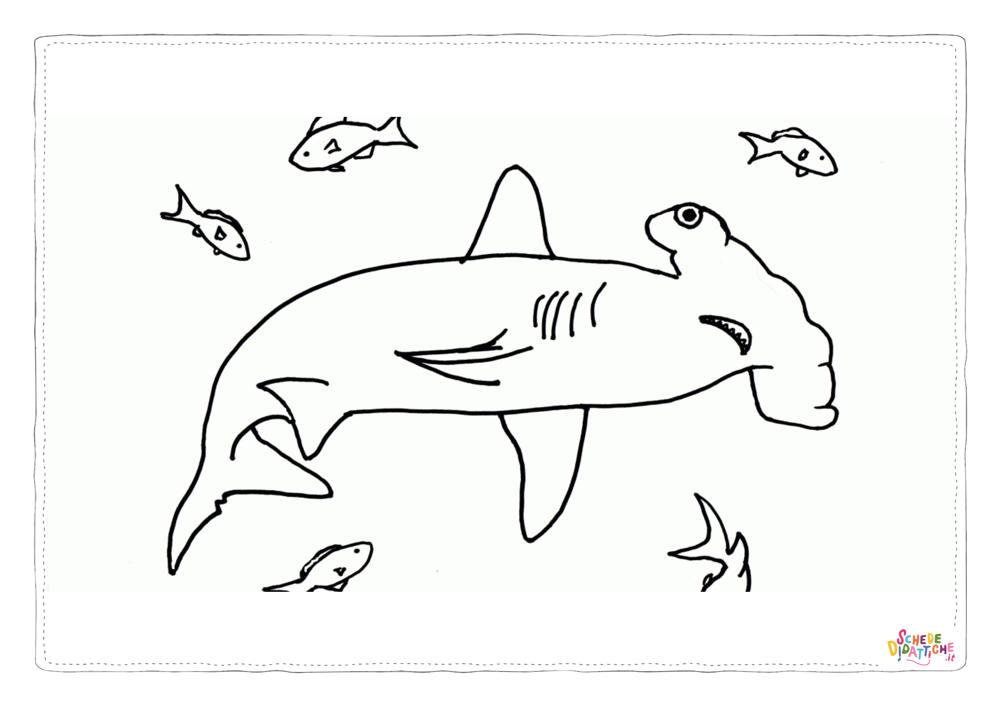 Disegno "Disegno di squalo da stampare e colorare 29" Disegno di squalo da stampare e colorare 29