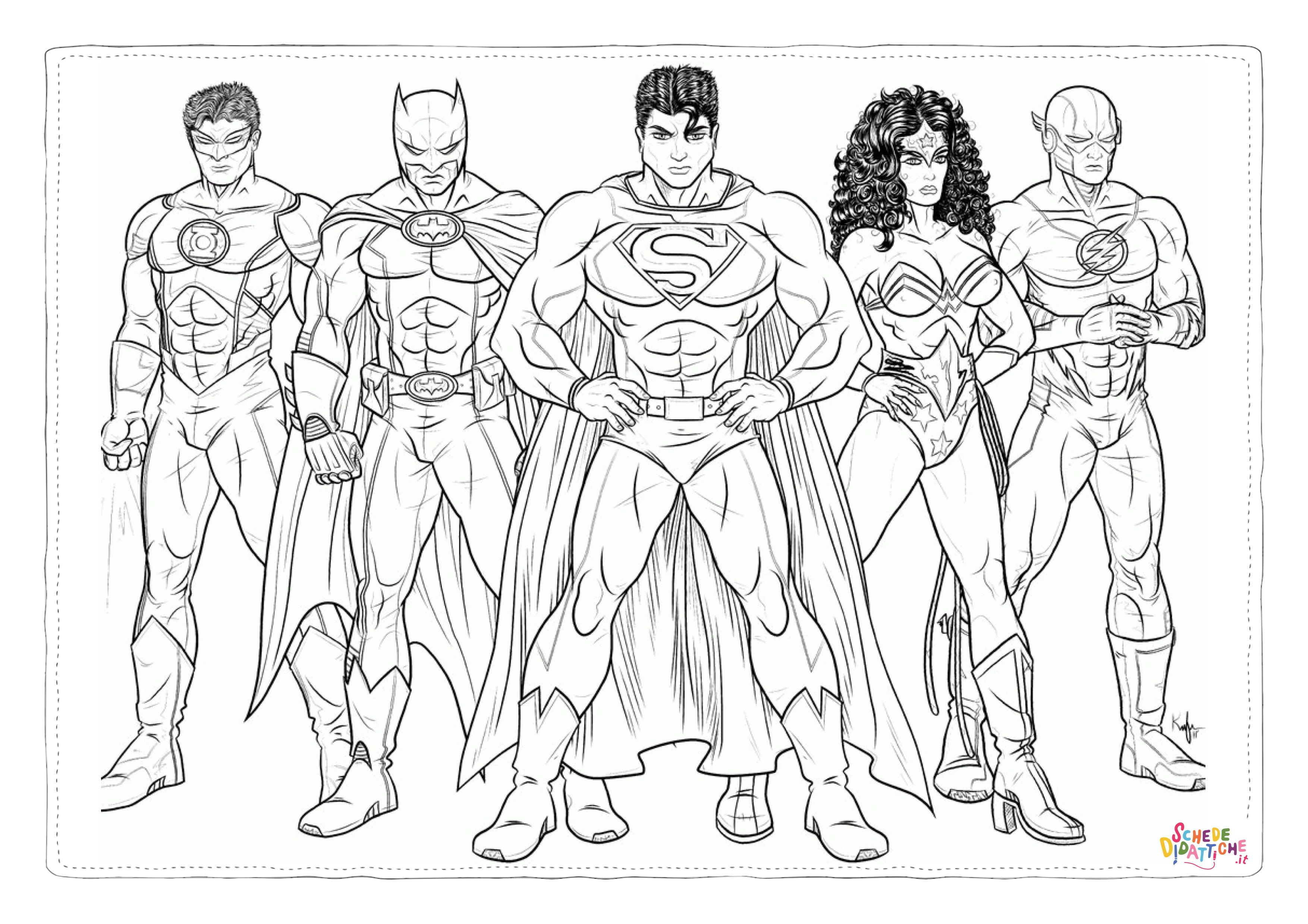 Disegno di Justice League da stampare e colorare 1