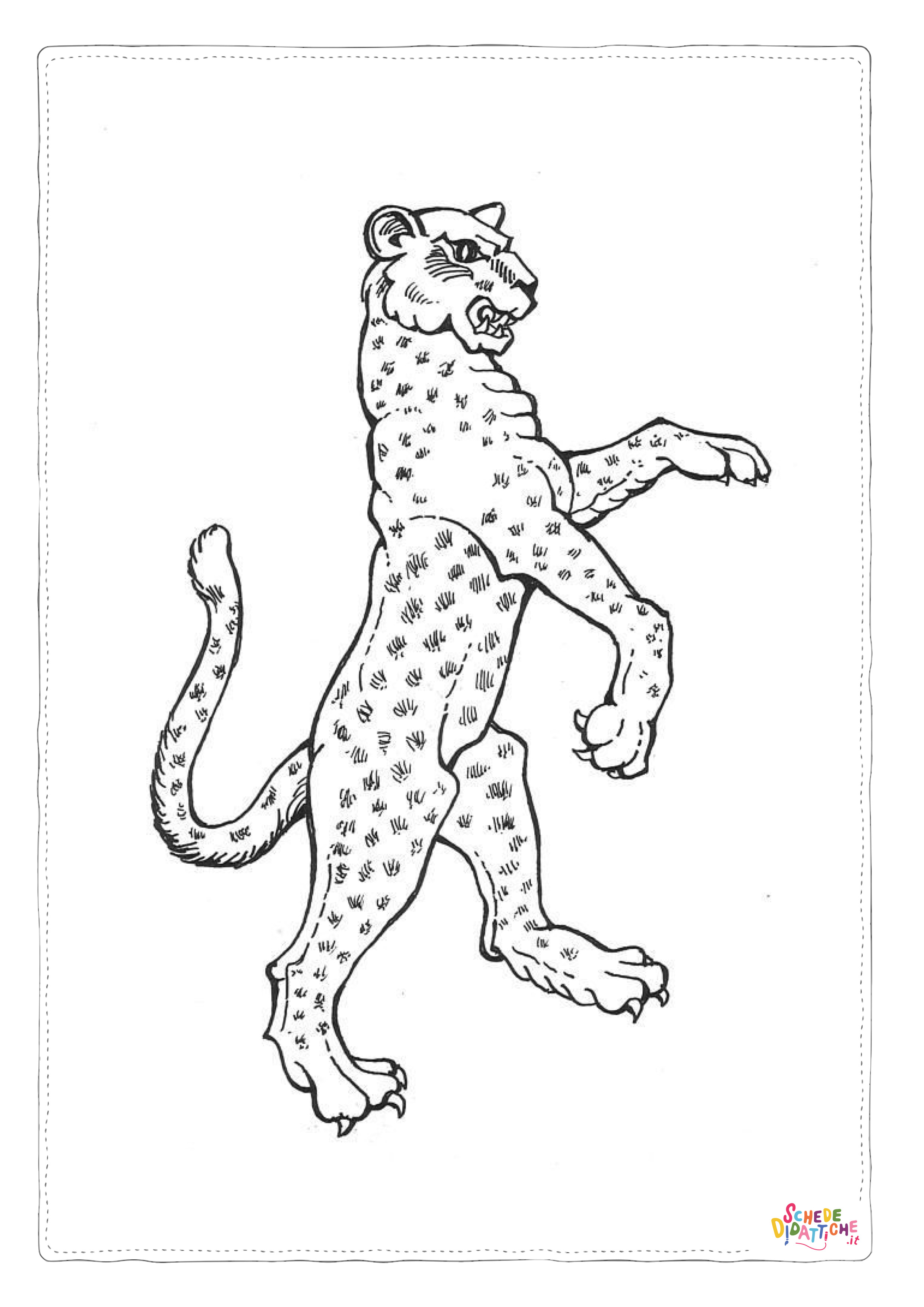 Disegno "Disegno di leopardo da stampare e colorare 68" Disegno di leopardo da stampare e colorare 68