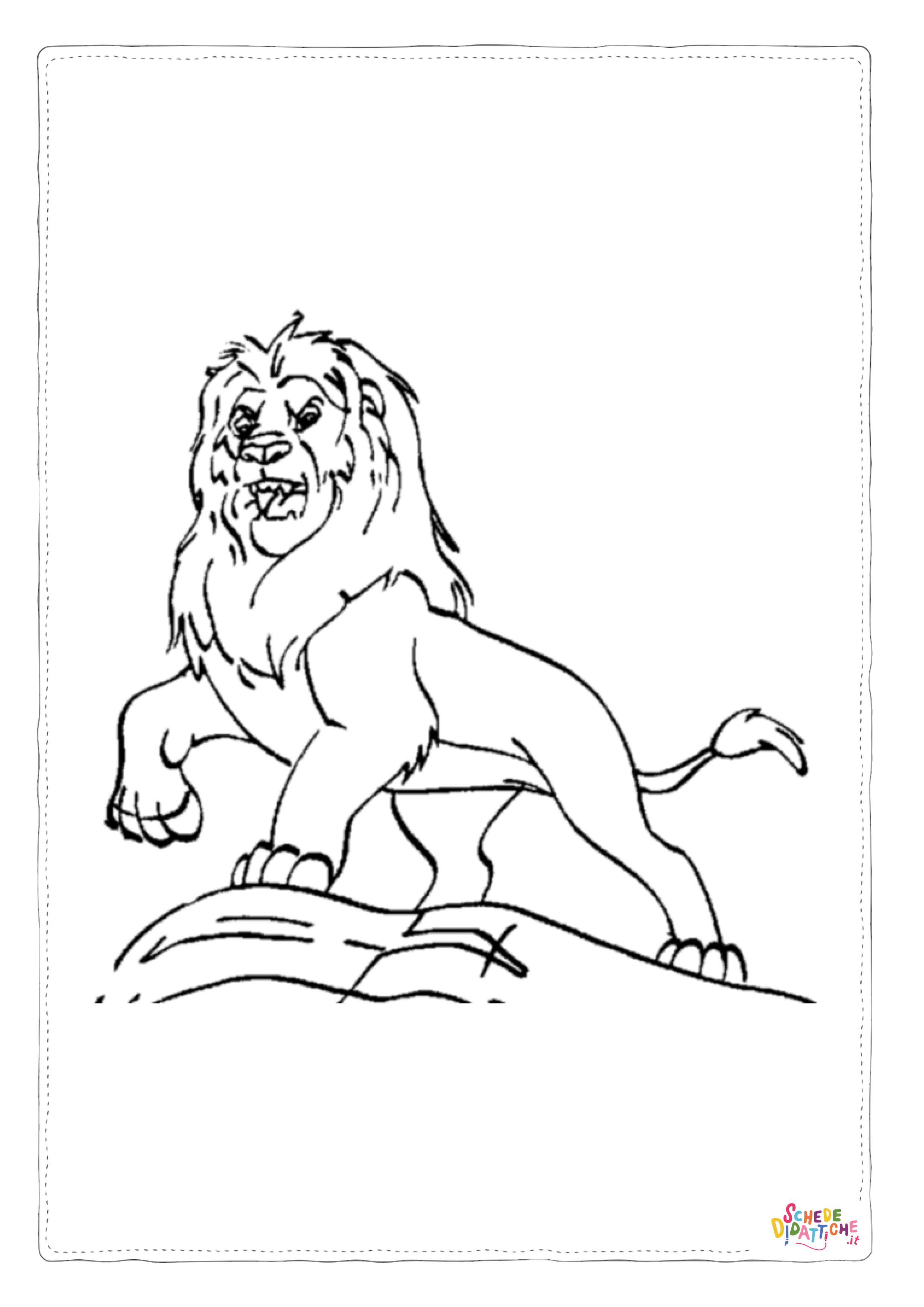 Disegno di Re Leone da stampare e colorare 13