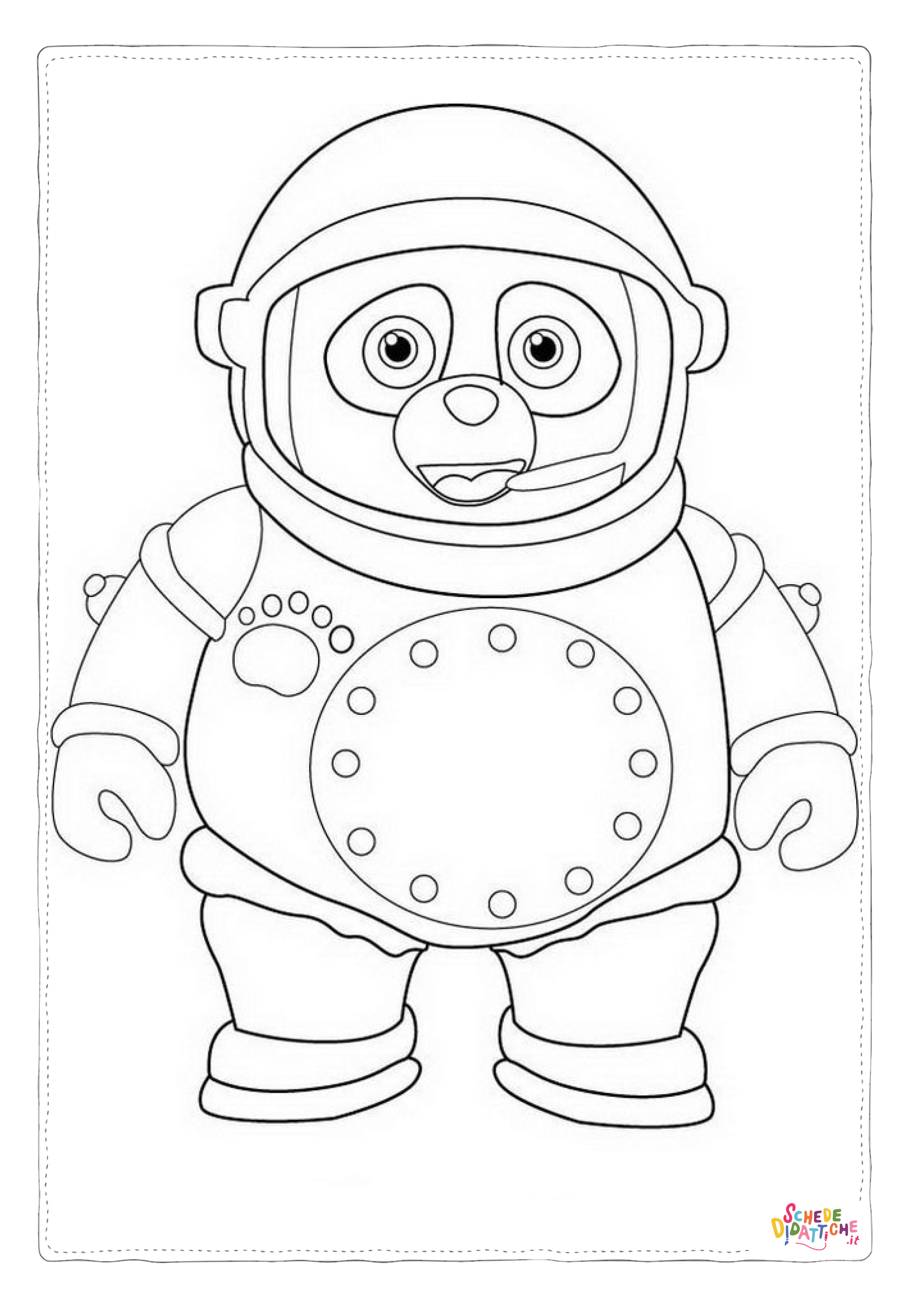 Disegno "Disegno di astronauta da stampare e colorare 16" Disegno di astronauta da stampare e colorare 16