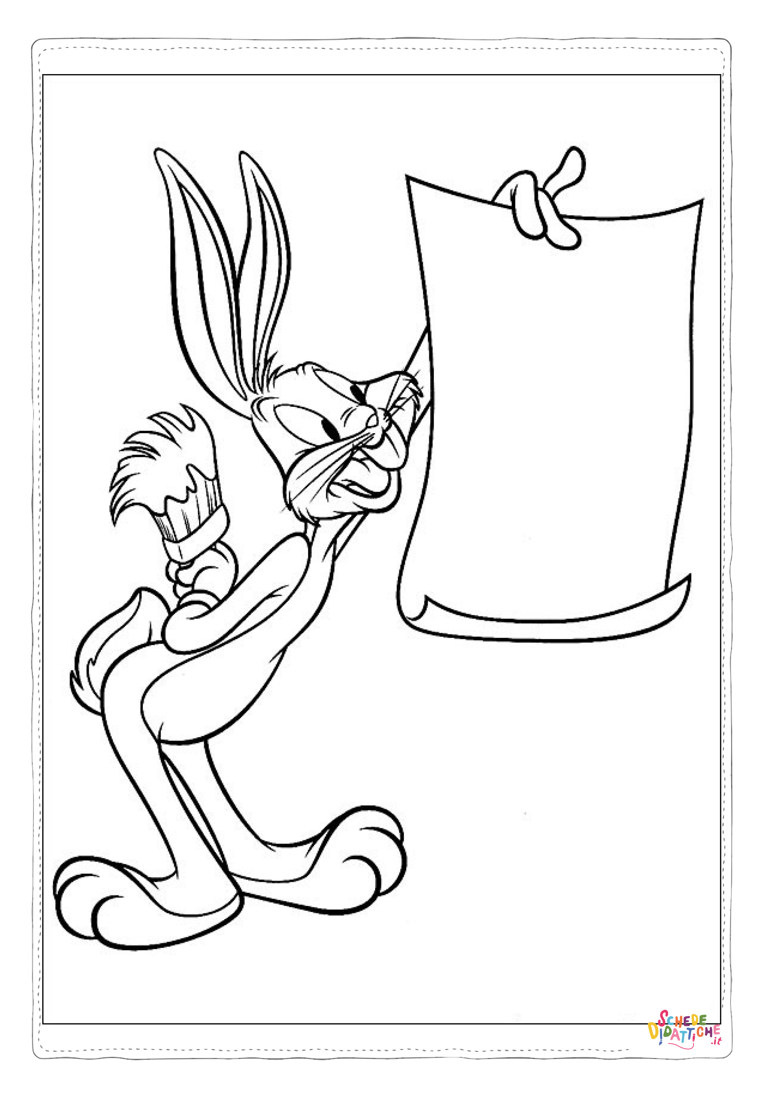 Disegno "Disegno di Bugs Bunny da stampare e colorare 46" Disegno di Bugs Bunny da stampare e colorare 46