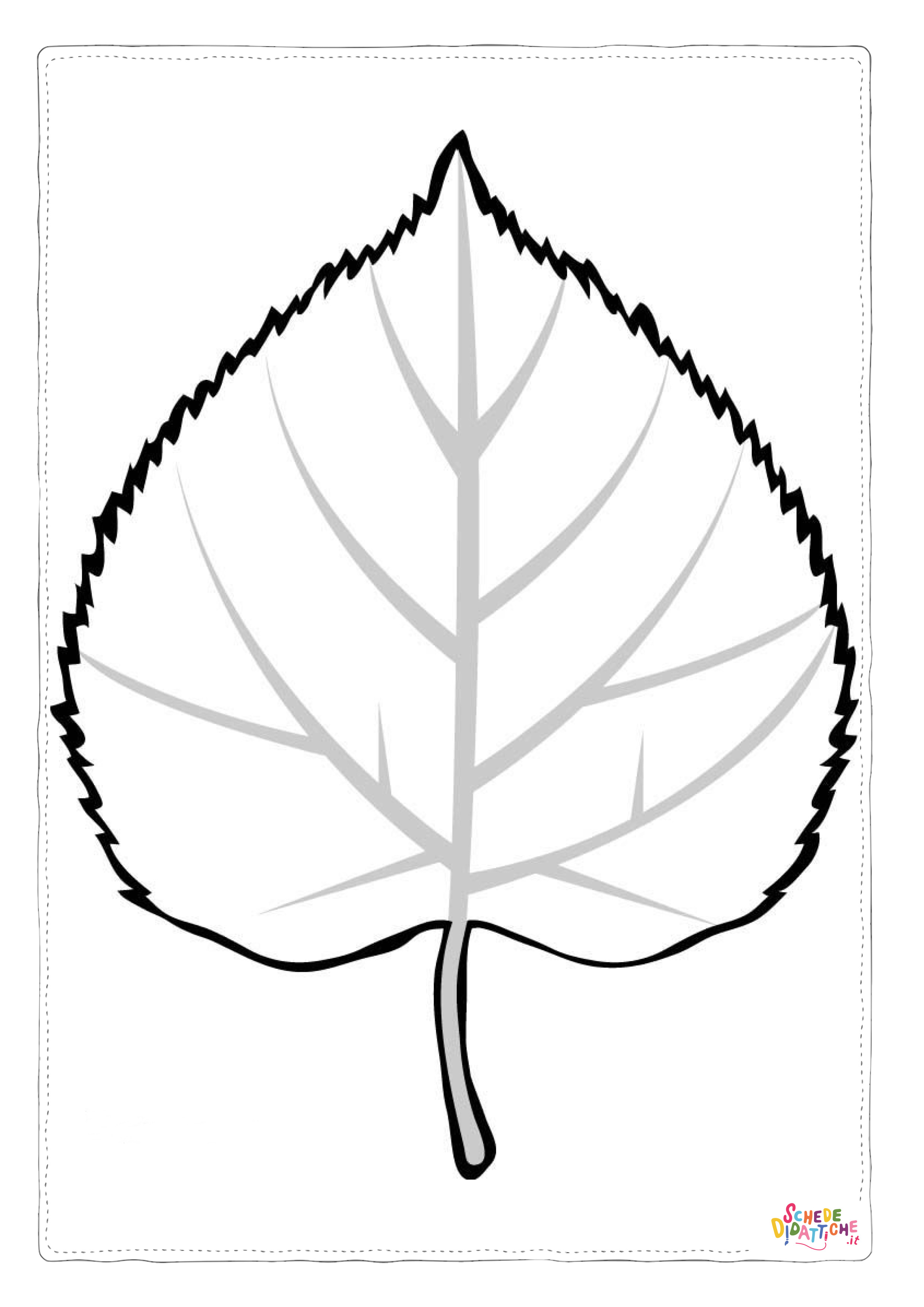 Disegno "Disegno di foglia da stampare e colorare 8" Disegno di foglia da stampare e colorare 8