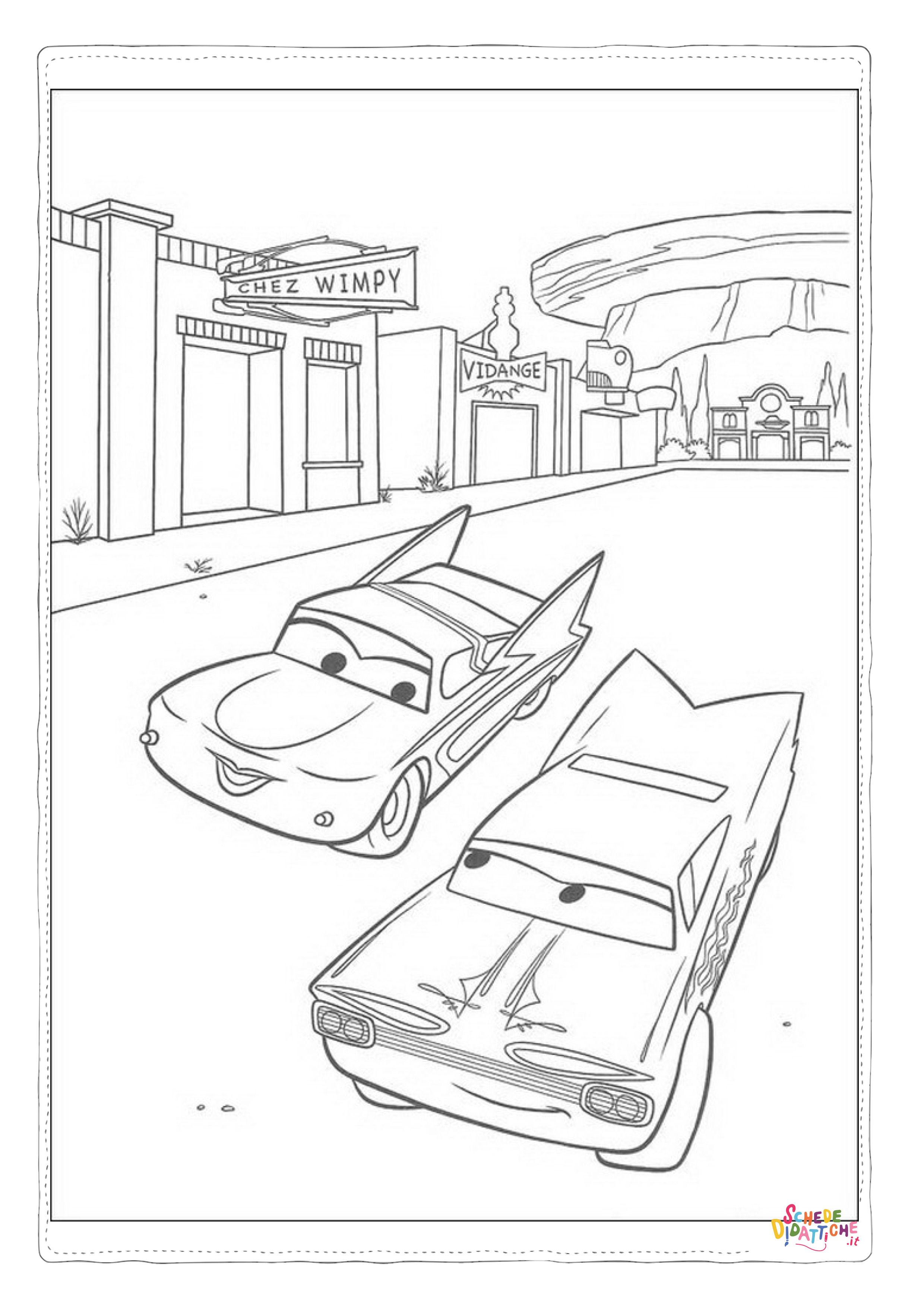 Disegno di Cars da stampare e colorare 179