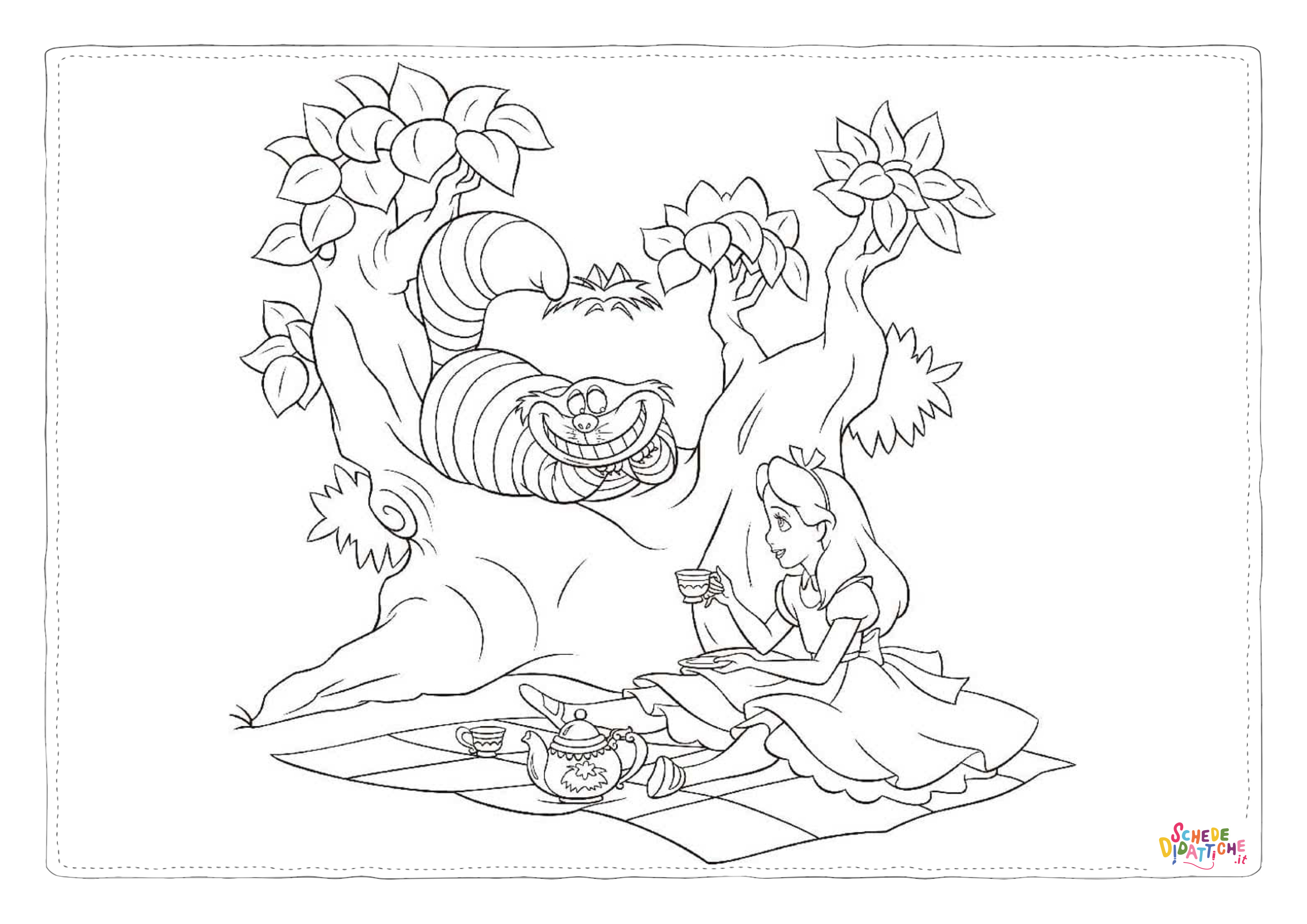Disegno "Disegno di Alice nel paese delle meraviglie da stampare e colorare 72" Disegno di Alice nel paese delle meraviglie da stampare e colorare 72