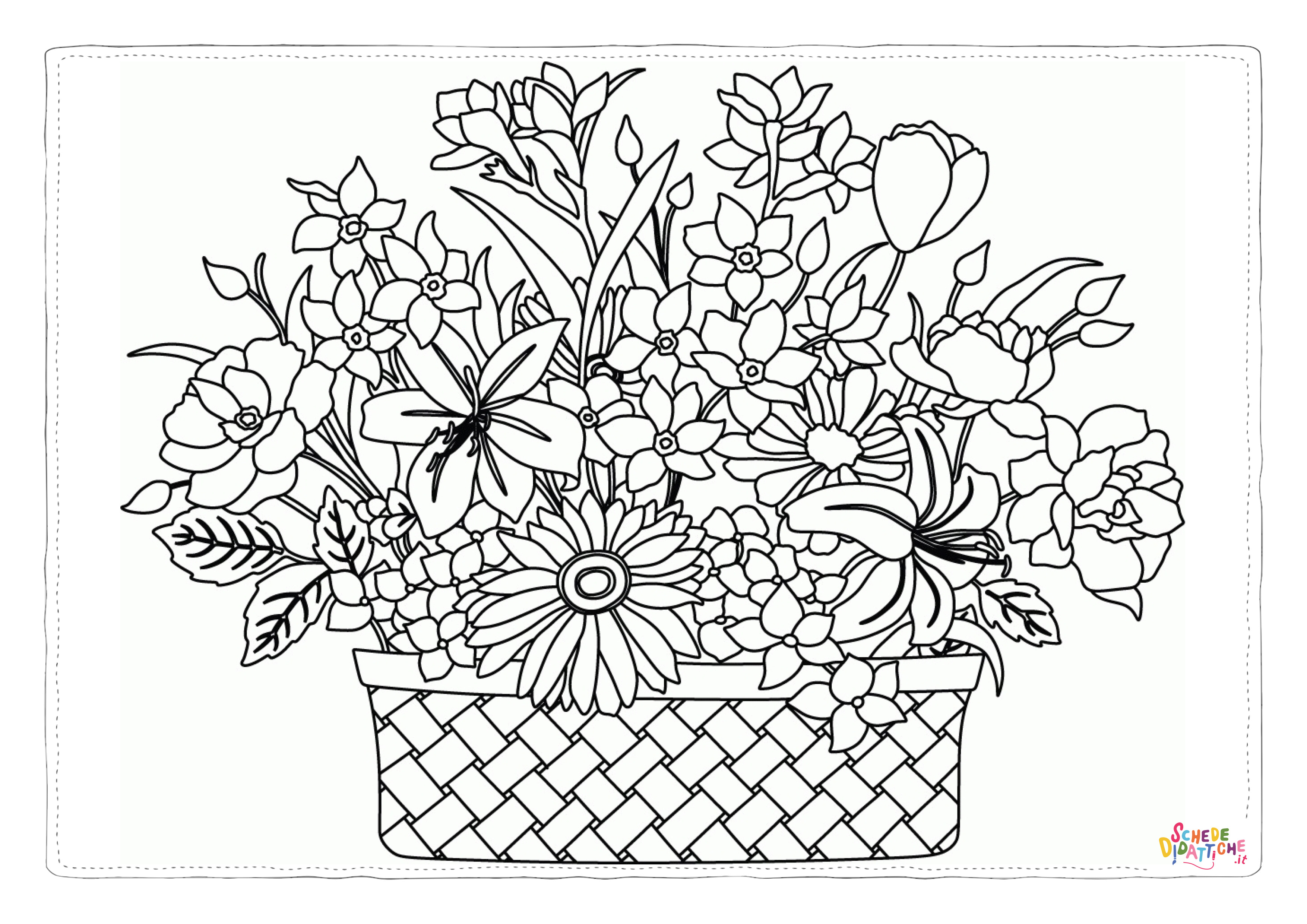 Disegno "Disegno di fiore da stampare e colorare 188" Disegno di fiore da stampare e colorare 188