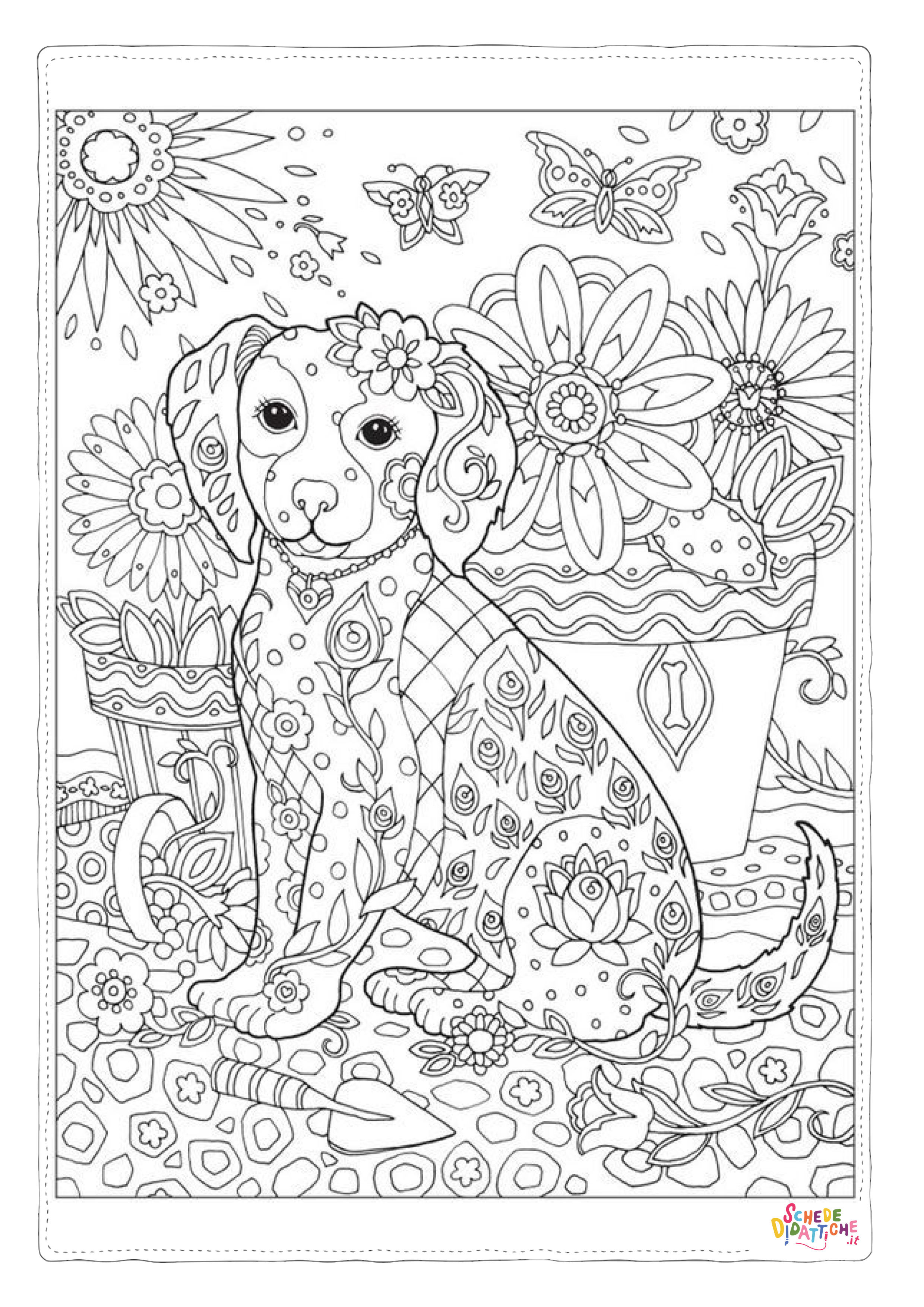Disegno di mandala da stampare e colorare 834