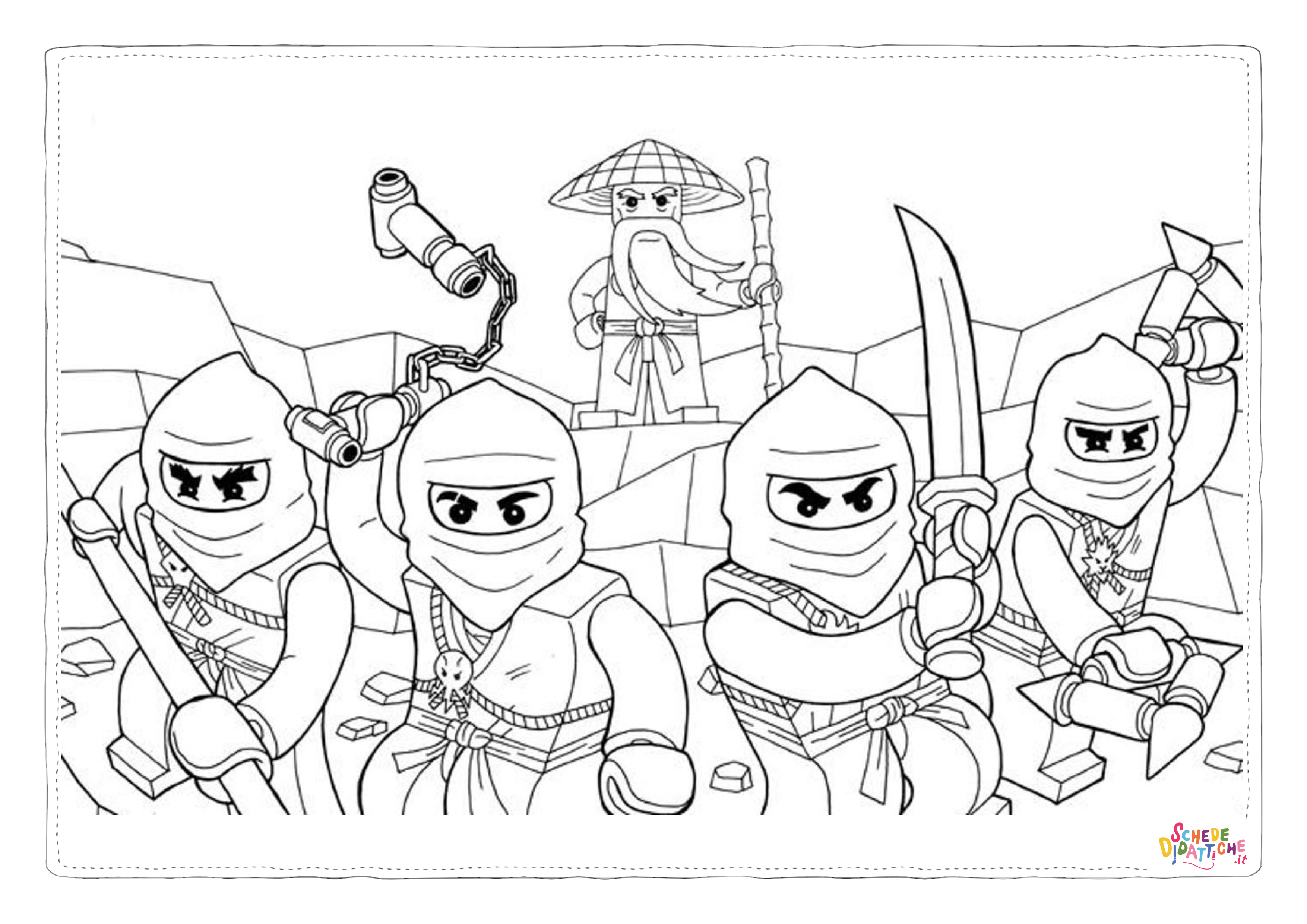 Disegno di Ninja Go da stampare e colorare 54