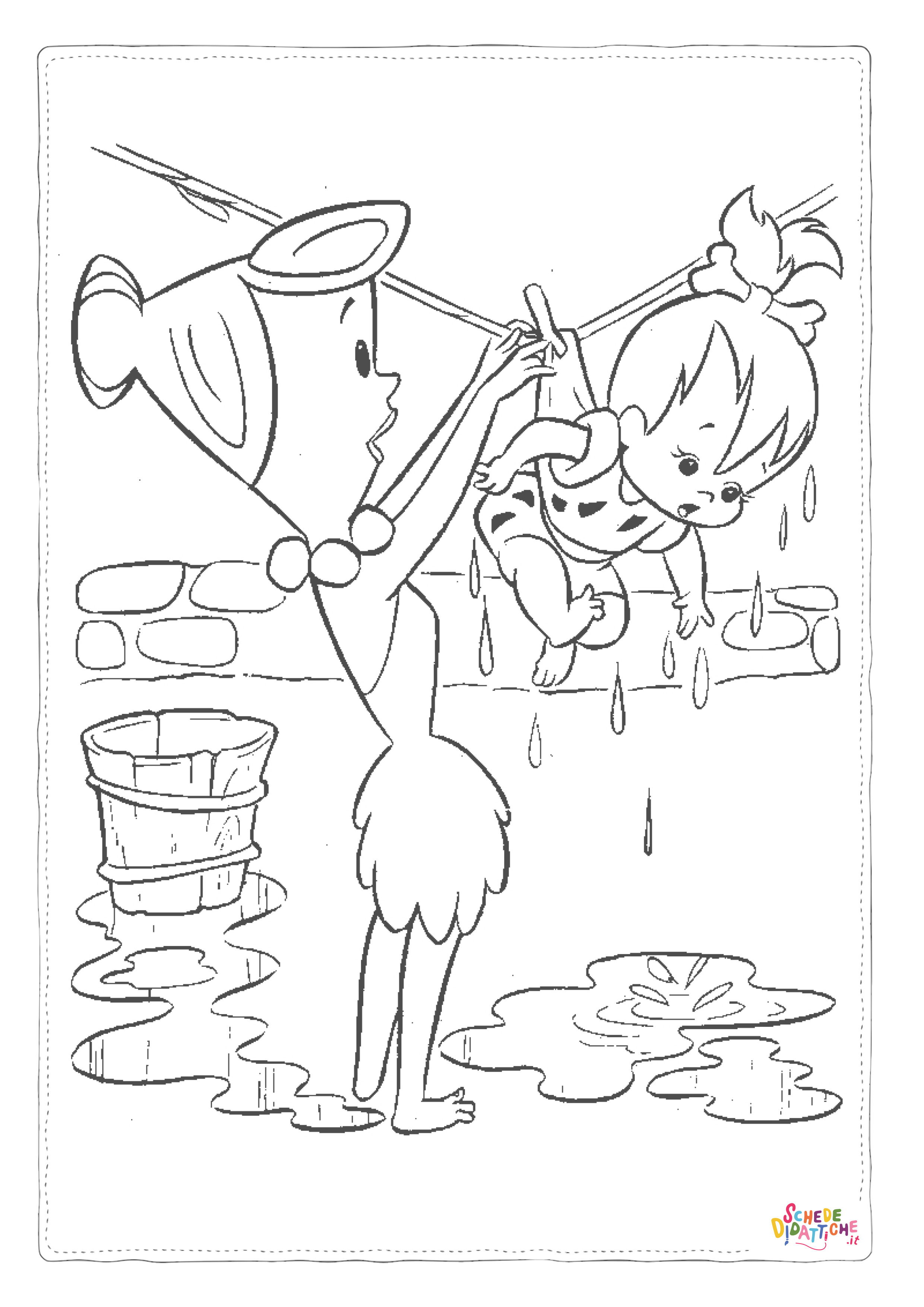 Disegno "Disegno di Flinstones da stampare e colorare 8" Disegno di Flinstones da stampare e colorare 8
