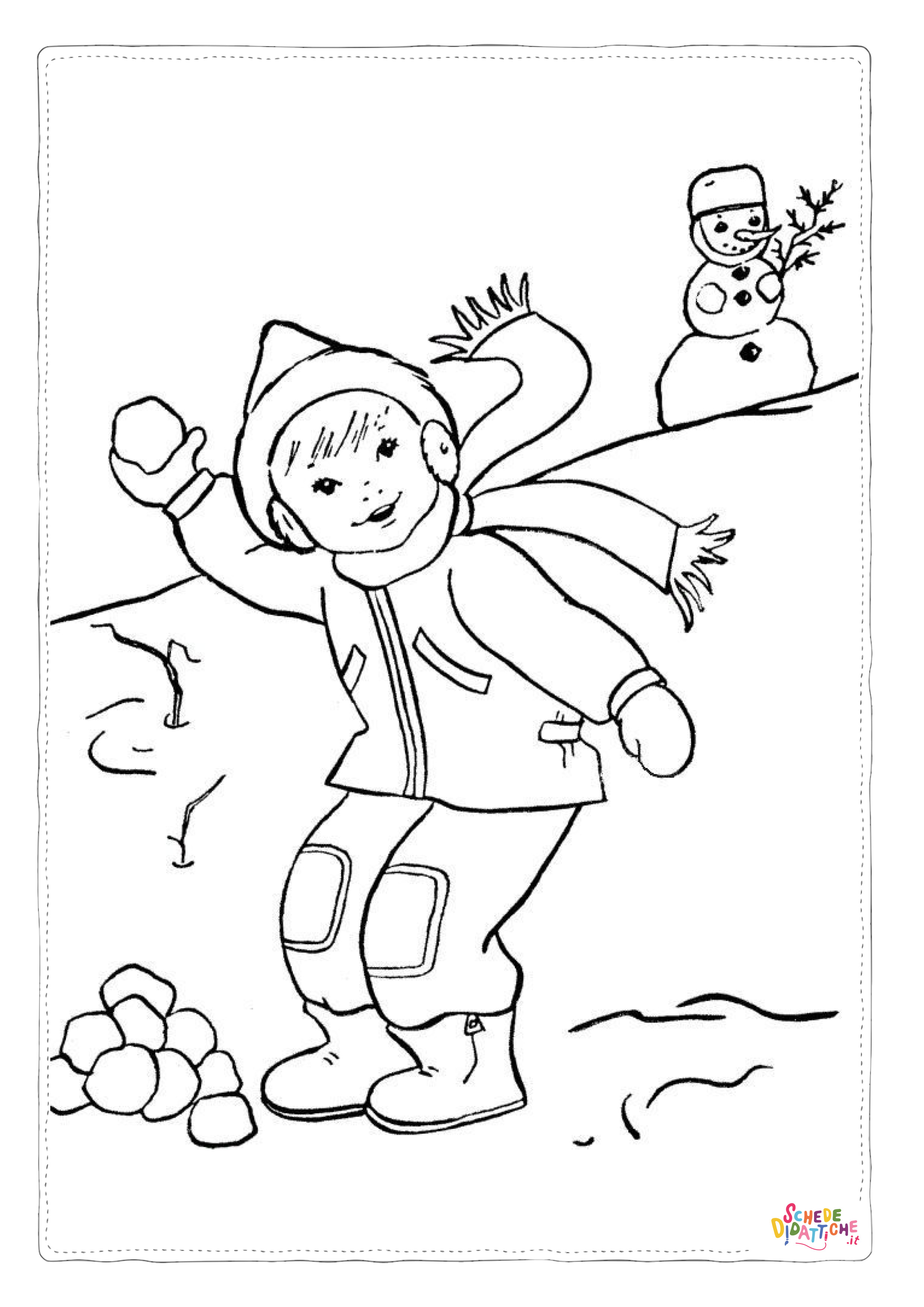 Disegno "Disegno di bambino da stampare e colorare 258" Disegno di bambino da stampare e colorare 258