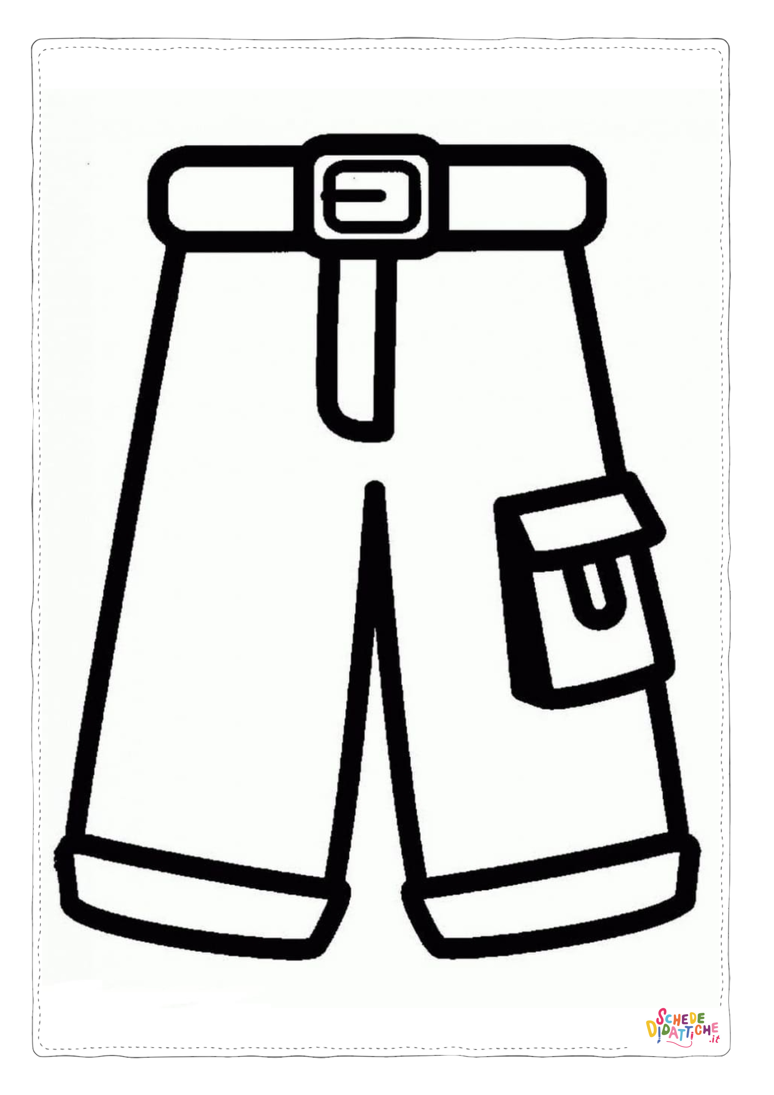Disegno di pantalone da stampare e colorare 15