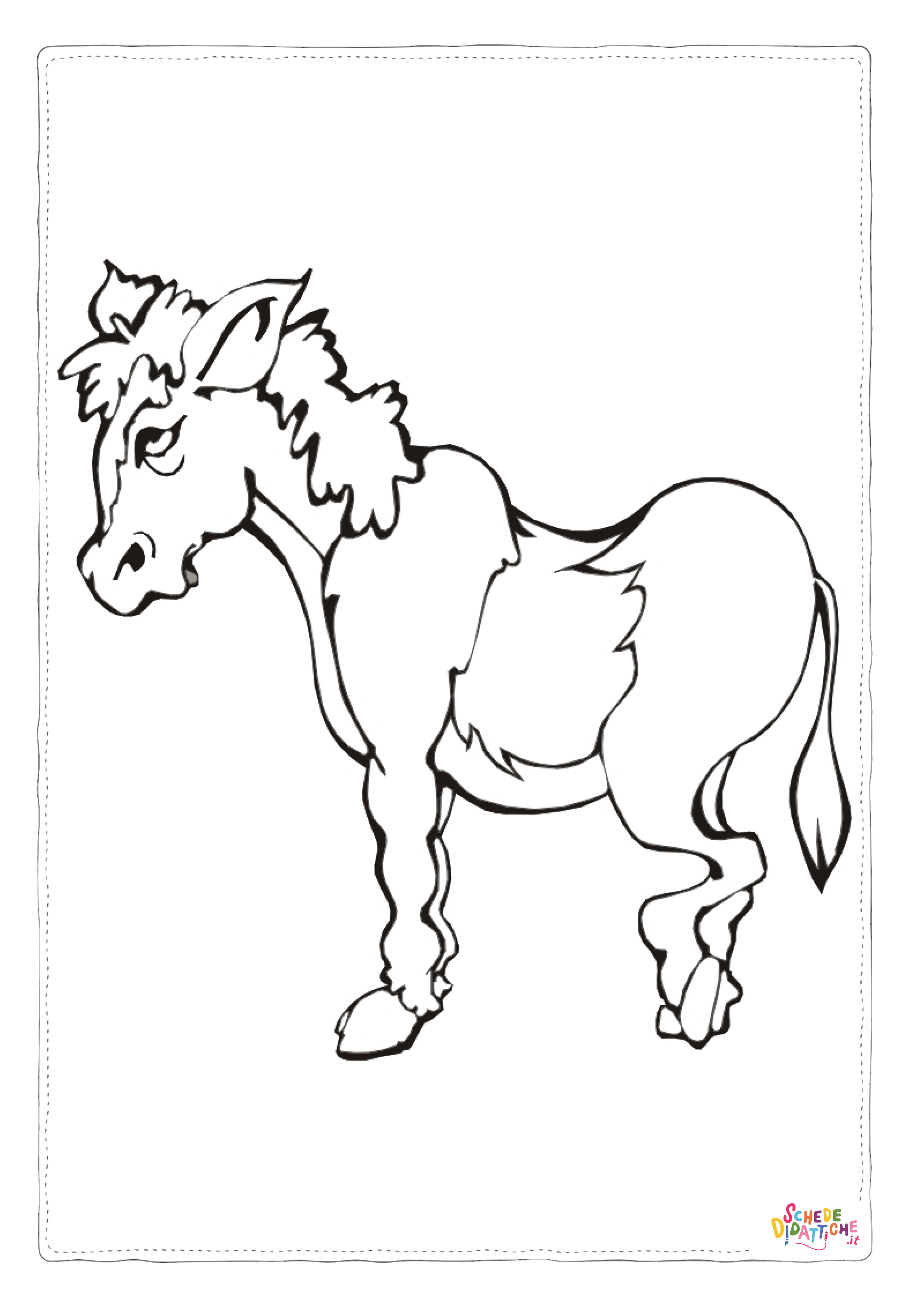 Disegno "Disegno di cavallo da stampare e colorare 49" Disegno di cavallo da stampare e colorare 49