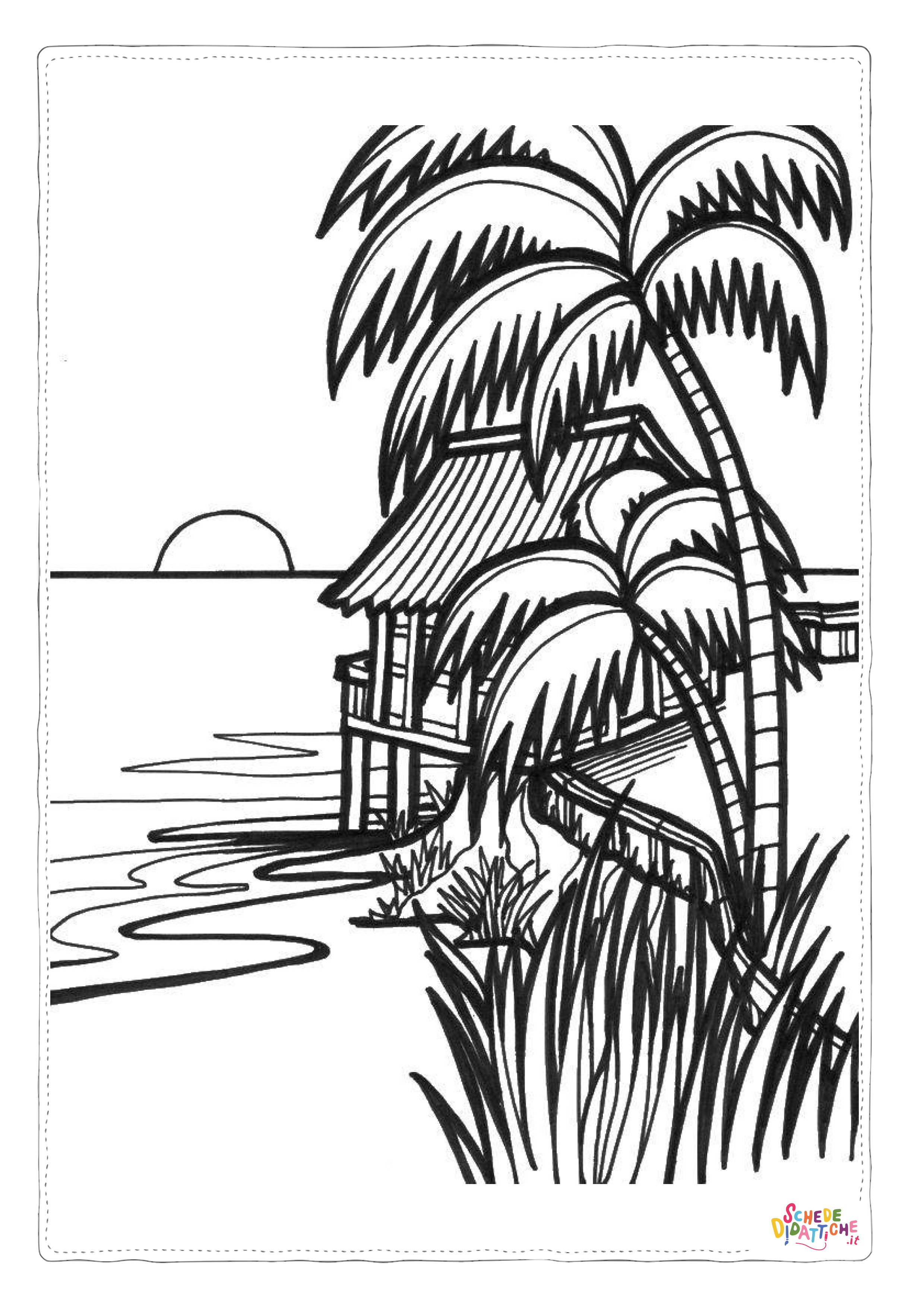 Disegno "Disegno di paesaggio da stampare e colorare 46" Disegno di paesaggio da stampare e colorare 46