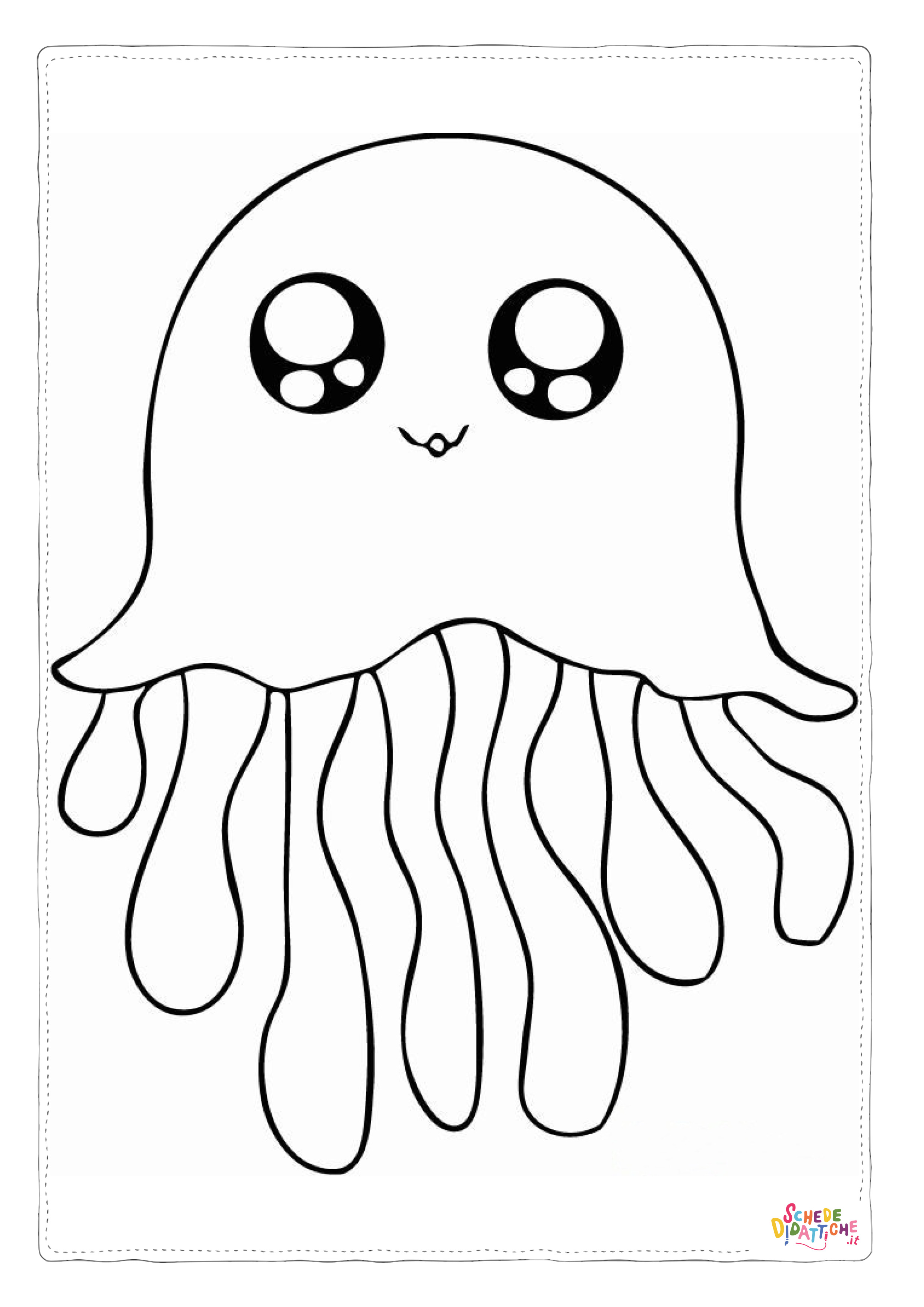 Disegno di medusa da stampare e colorare 8