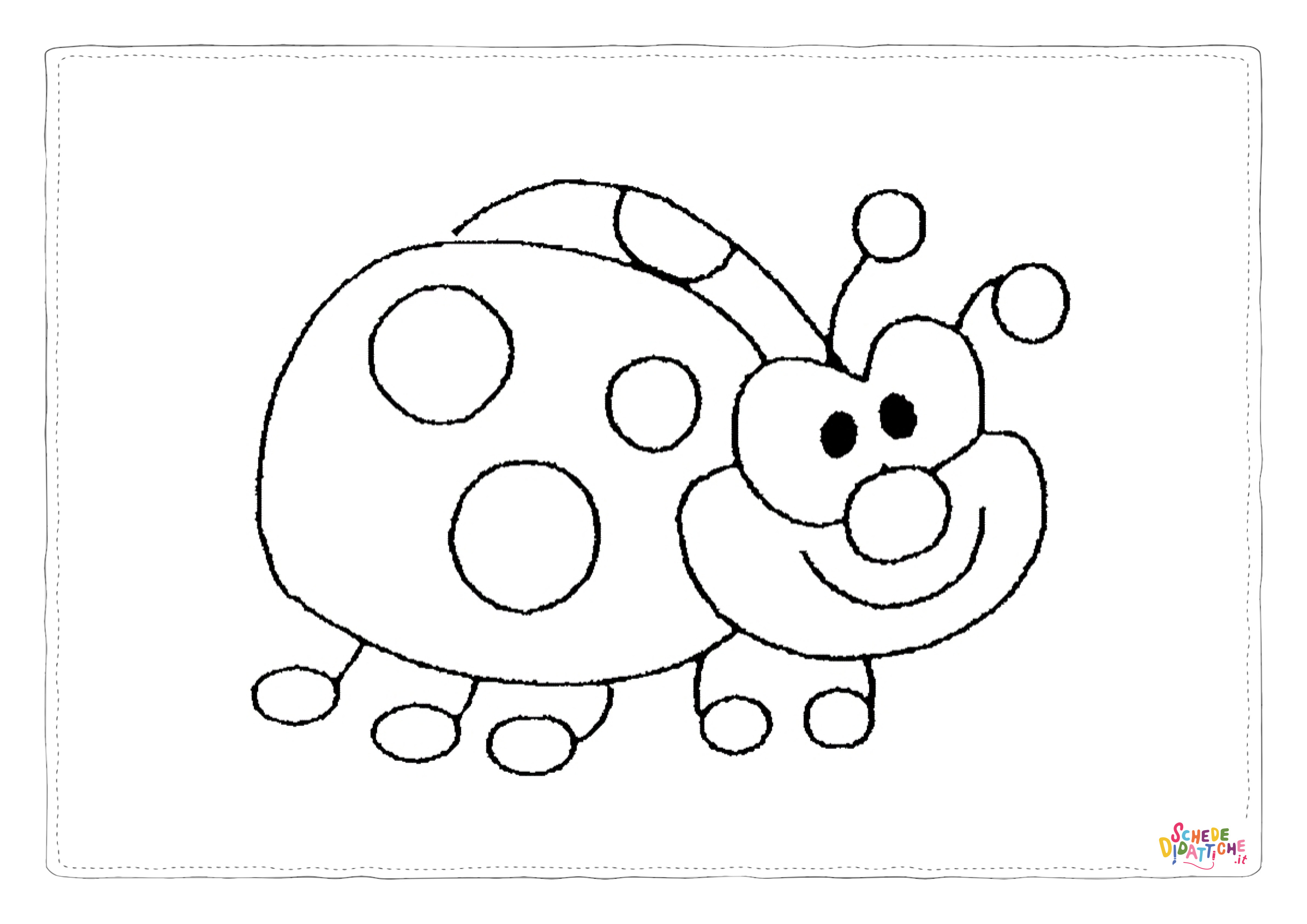 Disegno "Disegno di coccinella da stampare e colorare 18" Disegno di coccinella da stampare e colorare 18