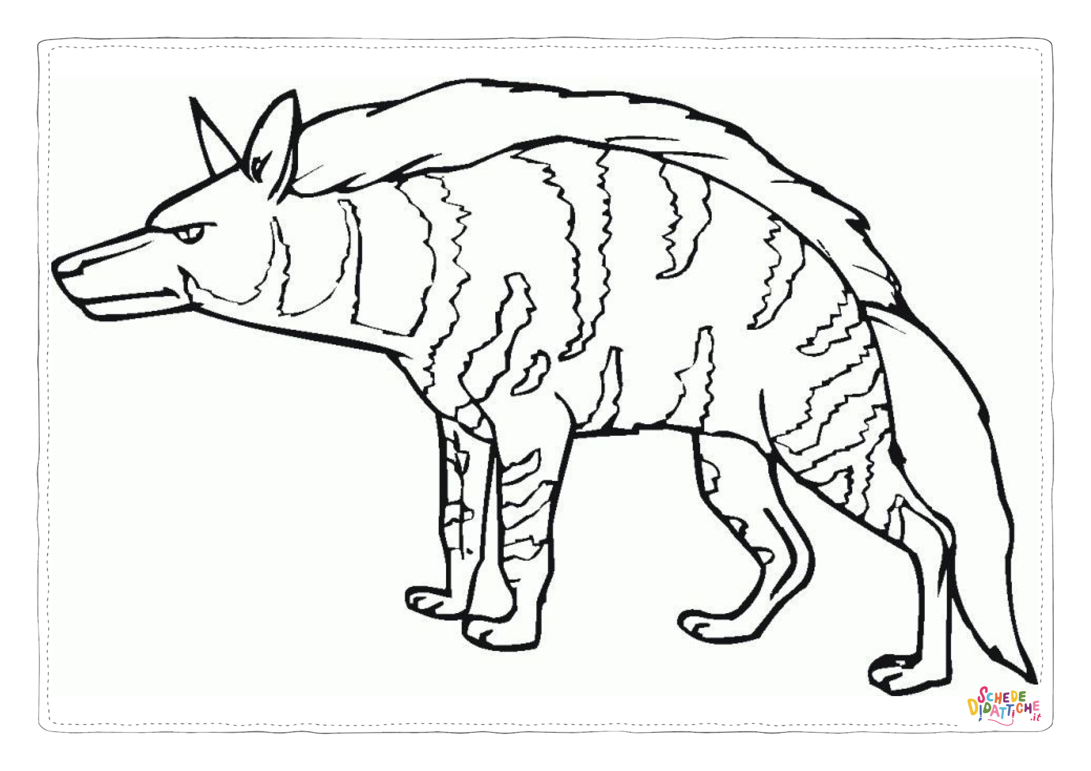 Disegno "Disegno di iena da stampare e colorare 11" Disegno di iena da stampare e colorare 11
