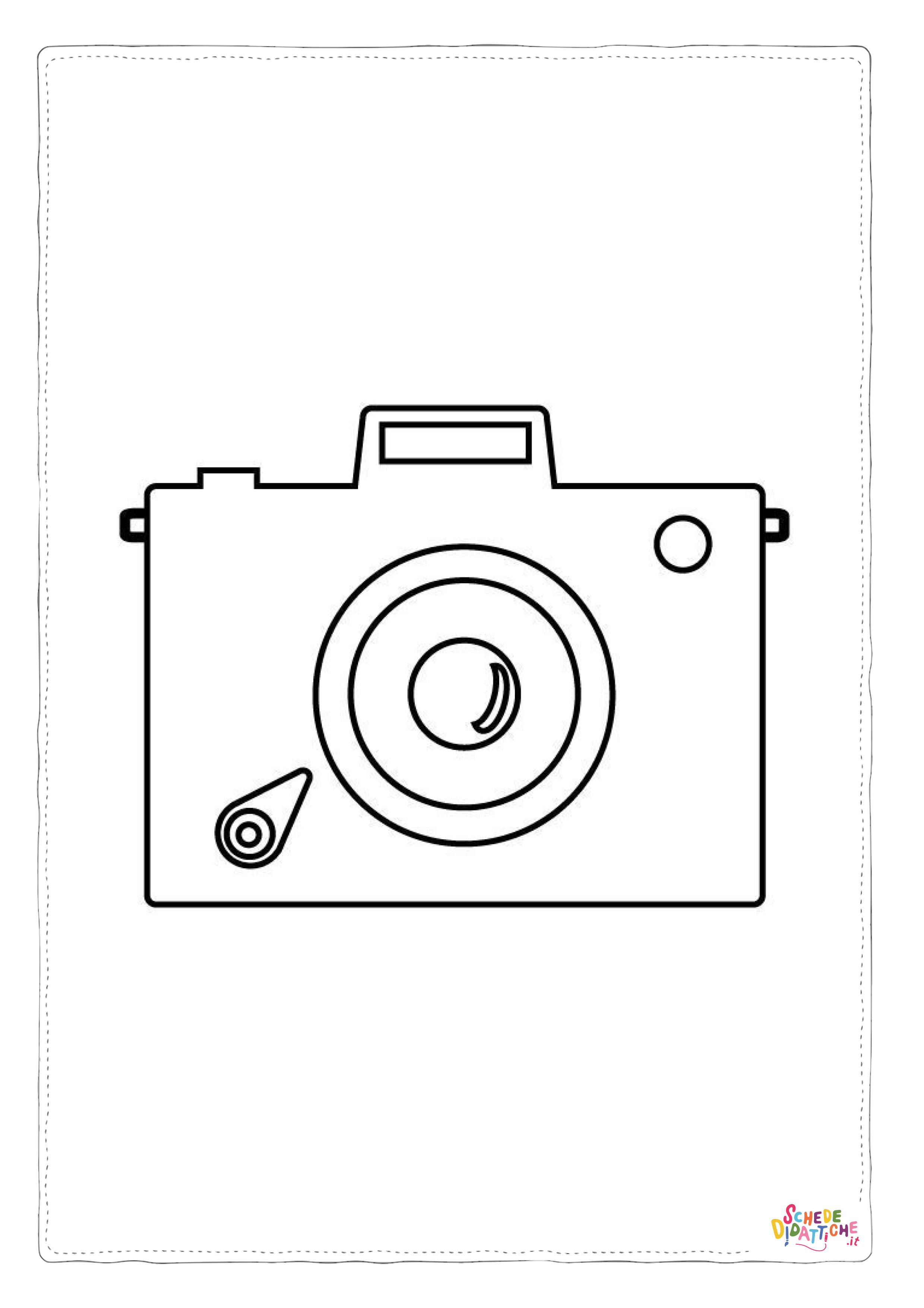 Disegno "Disegno di fotocamera da stampare e colorare 2" Disegno di fotocamera da stampare e colorare 2