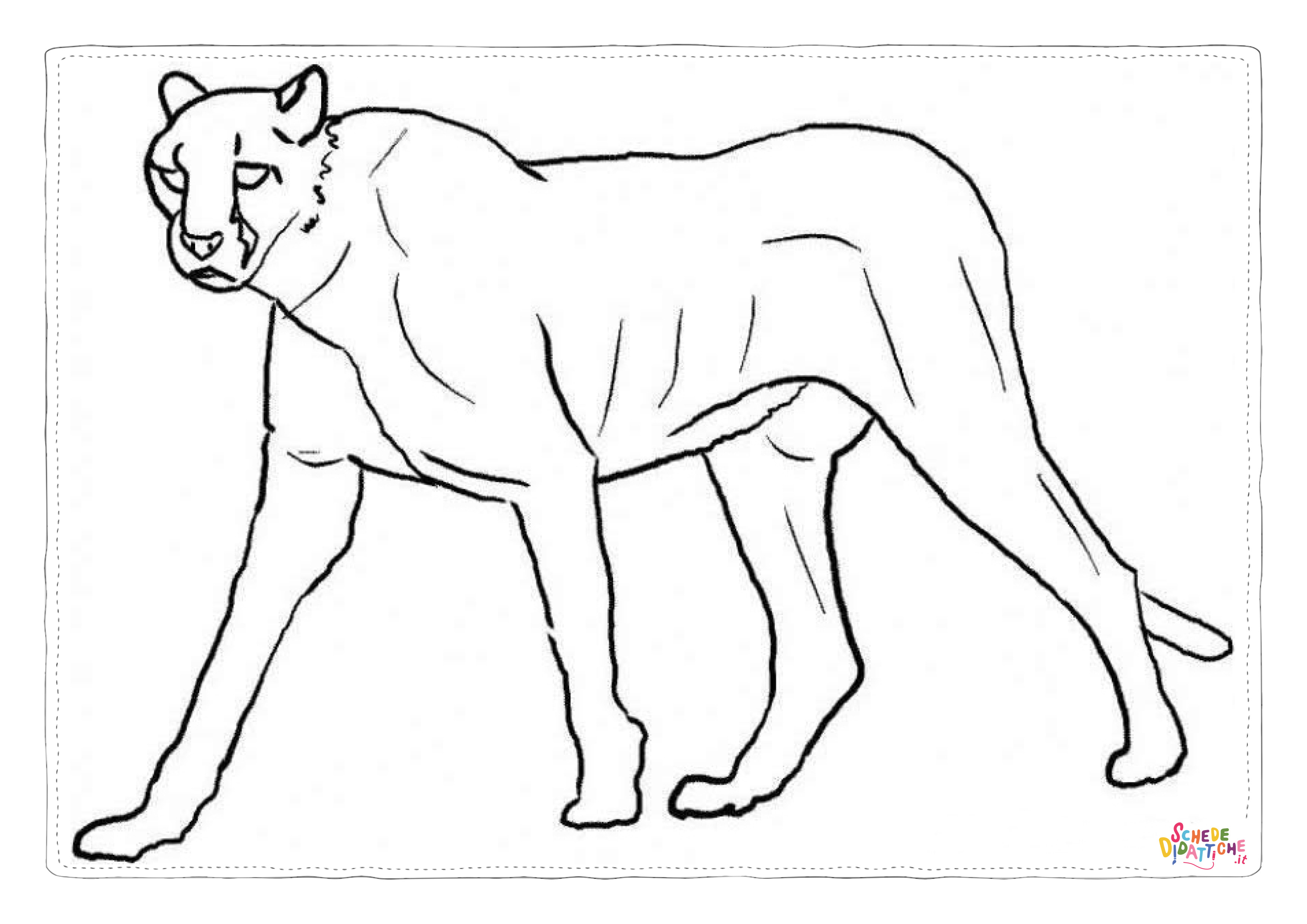 Disegno "Disegno di giaguaro da stampare e colorare 1" Disegno di giaguaro da stampare e colorare 1