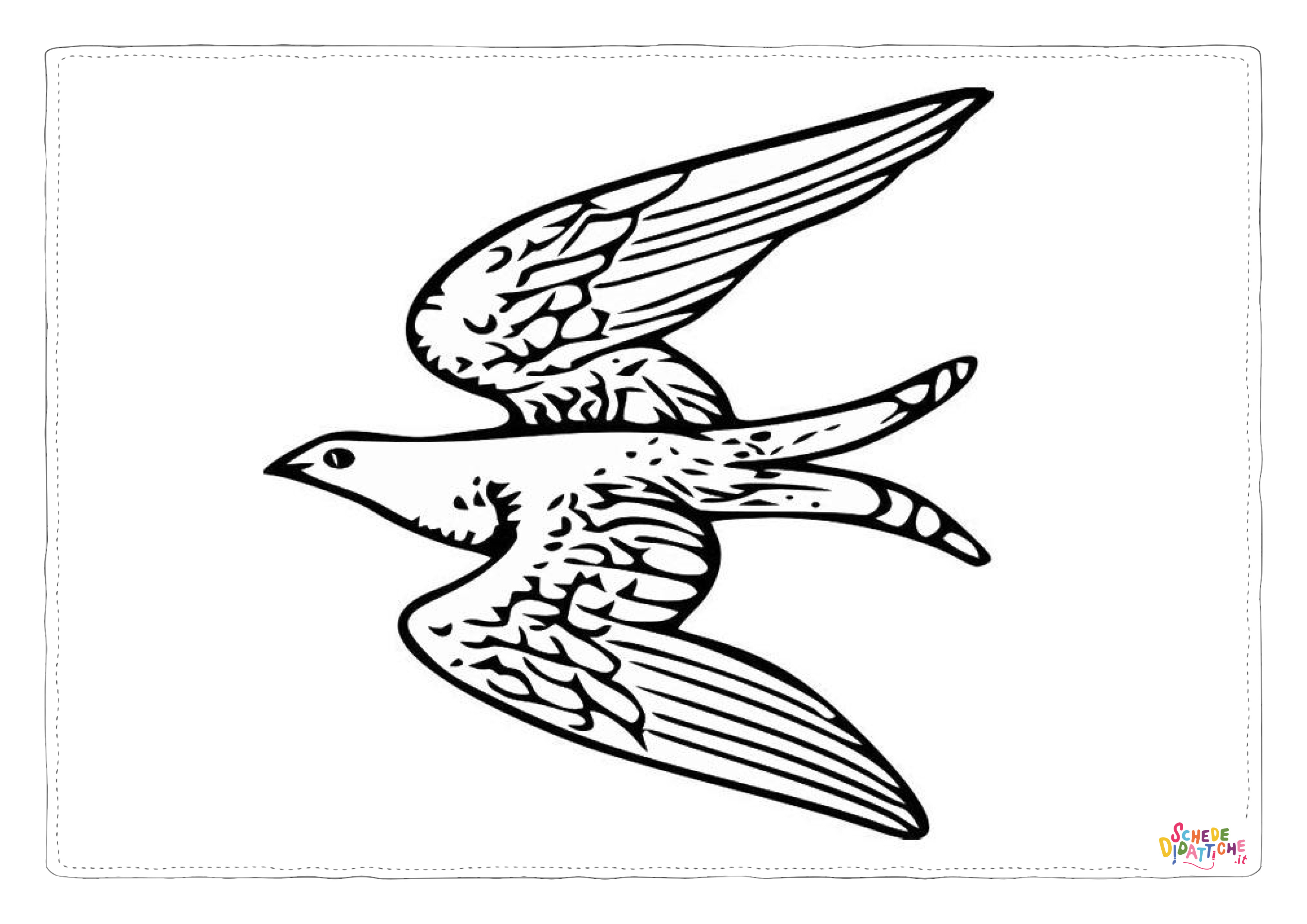 Disegno "Disegno di rondine da stampare e colorare 6" Disegno di rondine da stampare e colorare 6