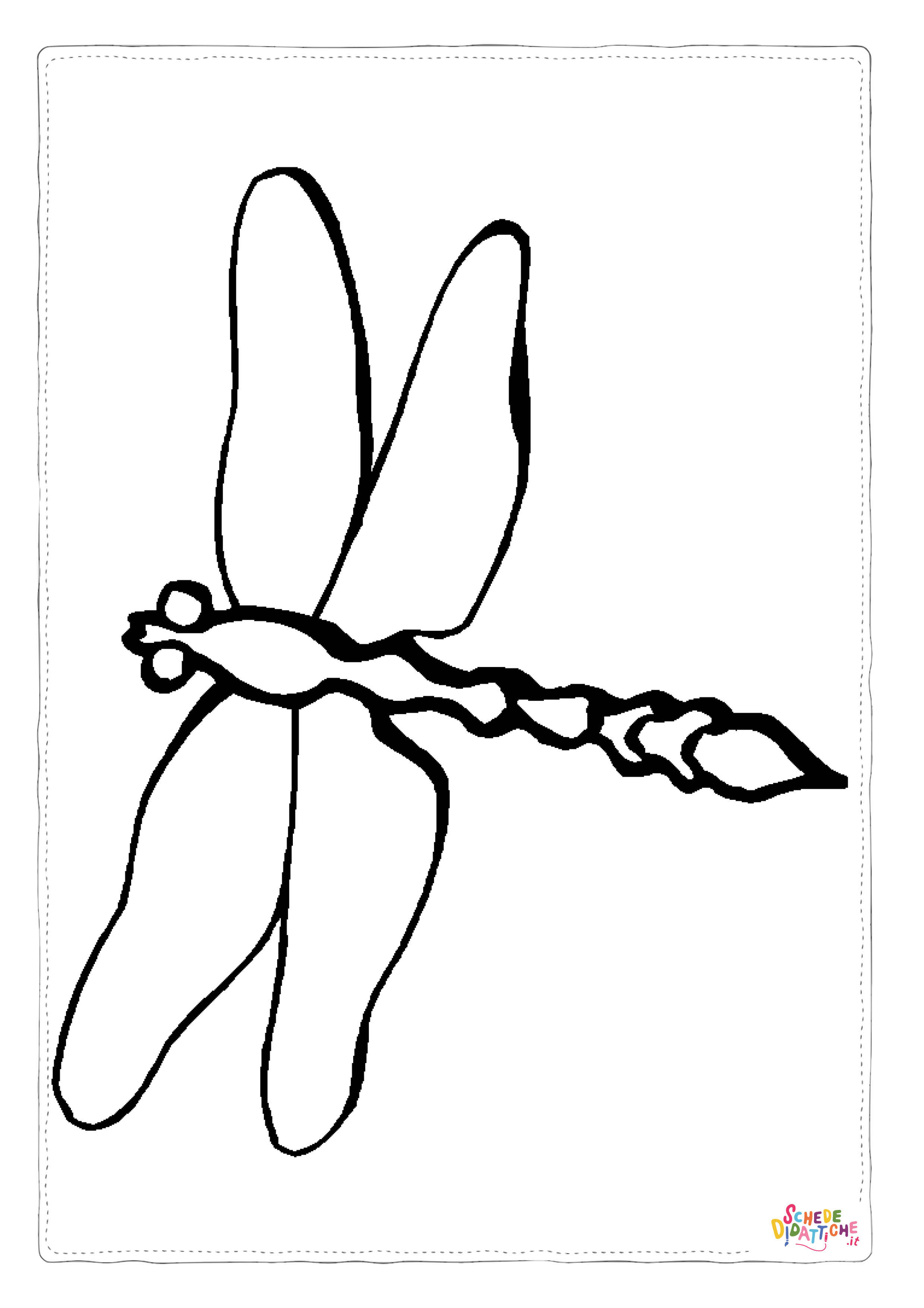 Disegno di libellula da stampare e colorare 39