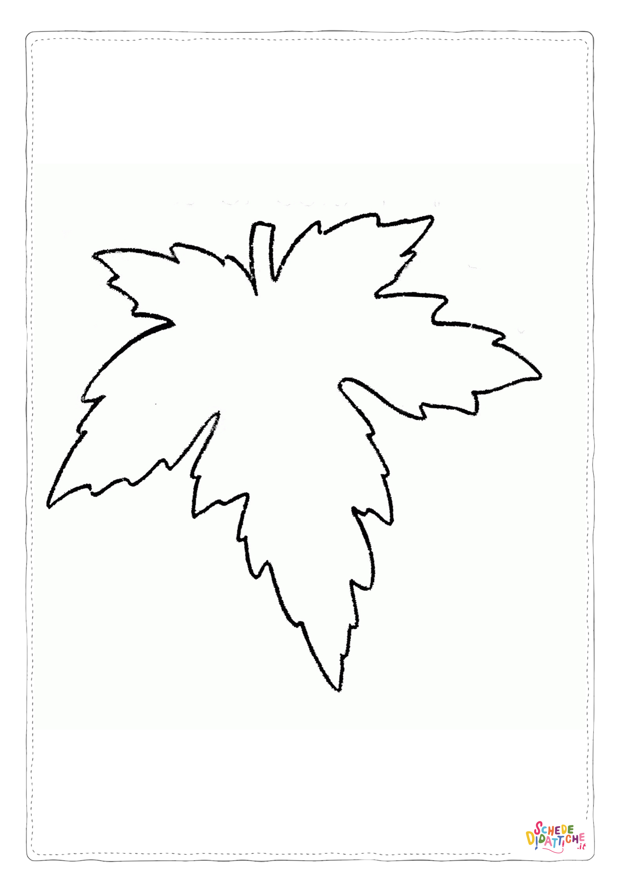 Disegno "Disegno di foglia da stampare e colorare 157" Disegno di foglia da stampare e colorare 157