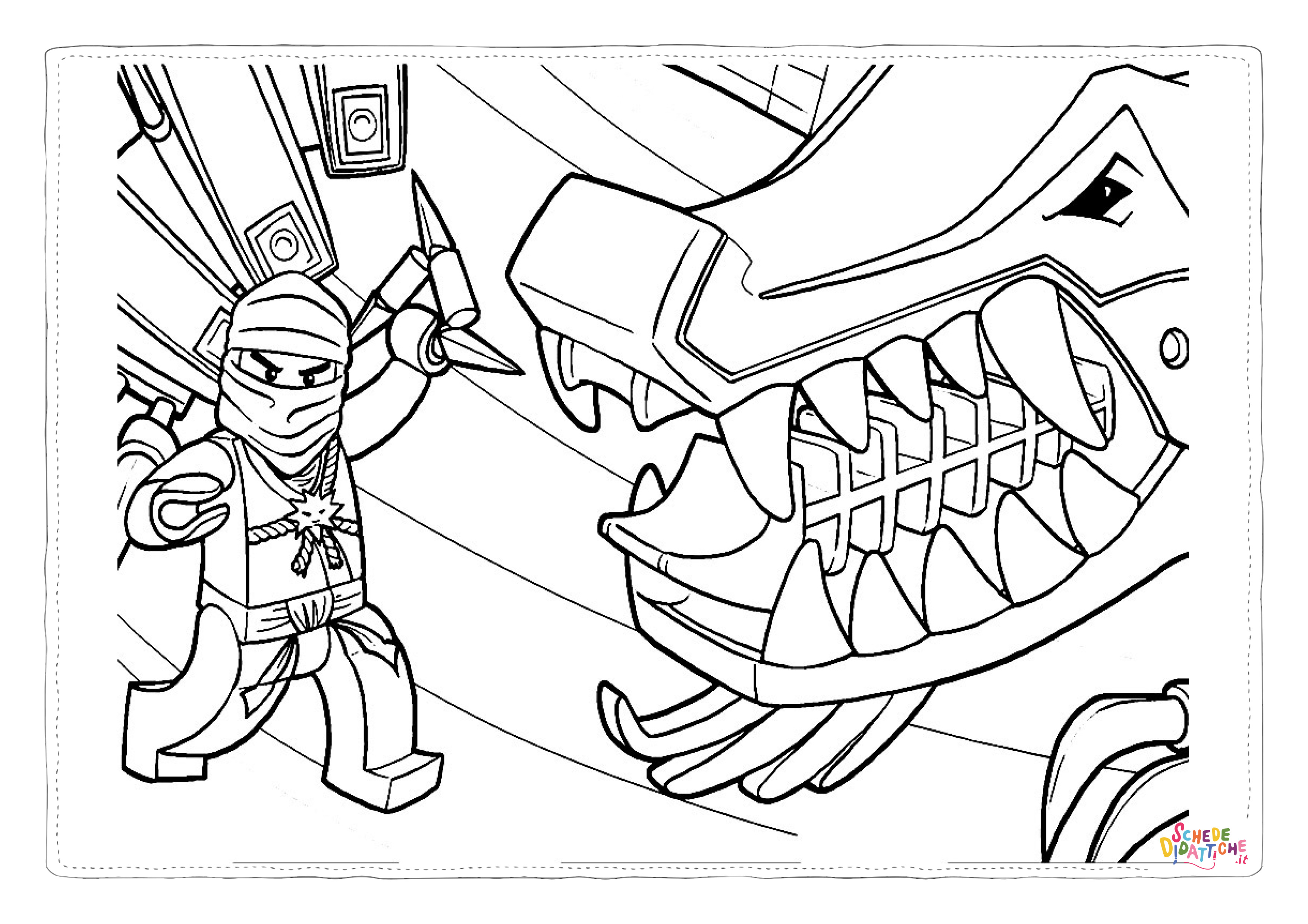 Disegno di Ninja Go da stampare e colorare 45