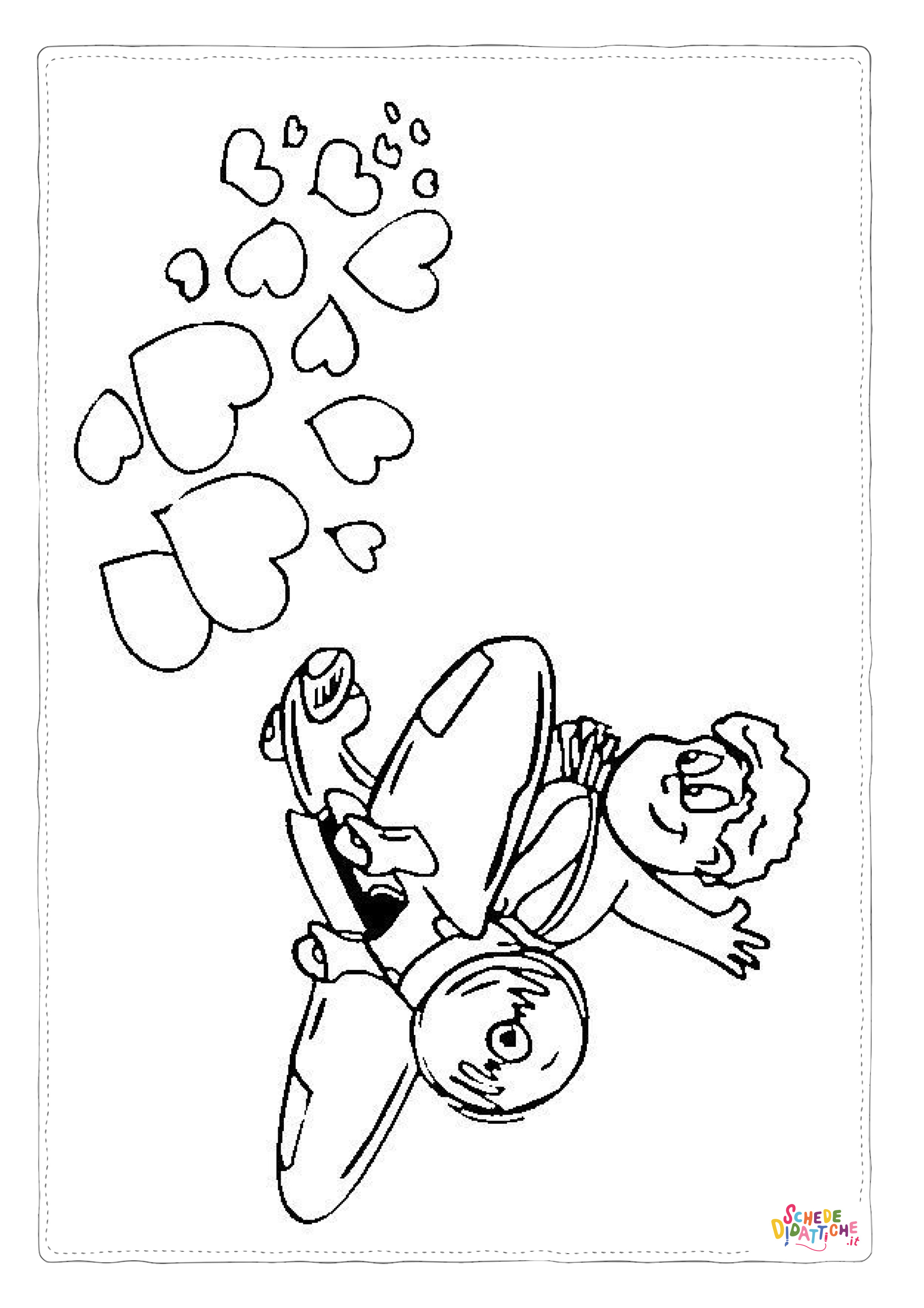 Disegno "Disegno di San Valentino da stampare e colorare 124" Disegno di San Valentino da stampare e colorare 124