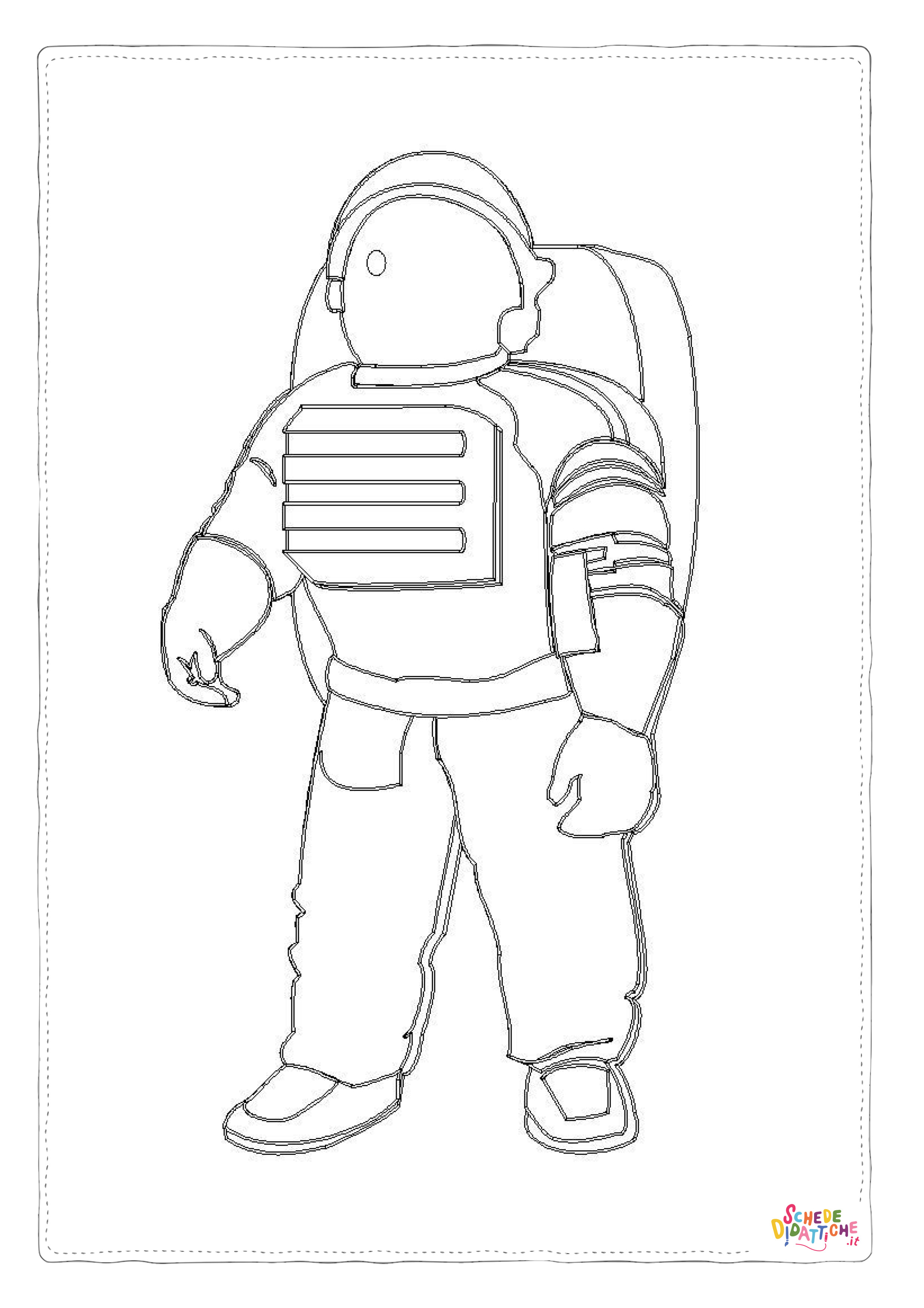 Disegno "Disegno di astronauta da stampare e colorare 32" Disegno di astronauta da stampare e colorare 32