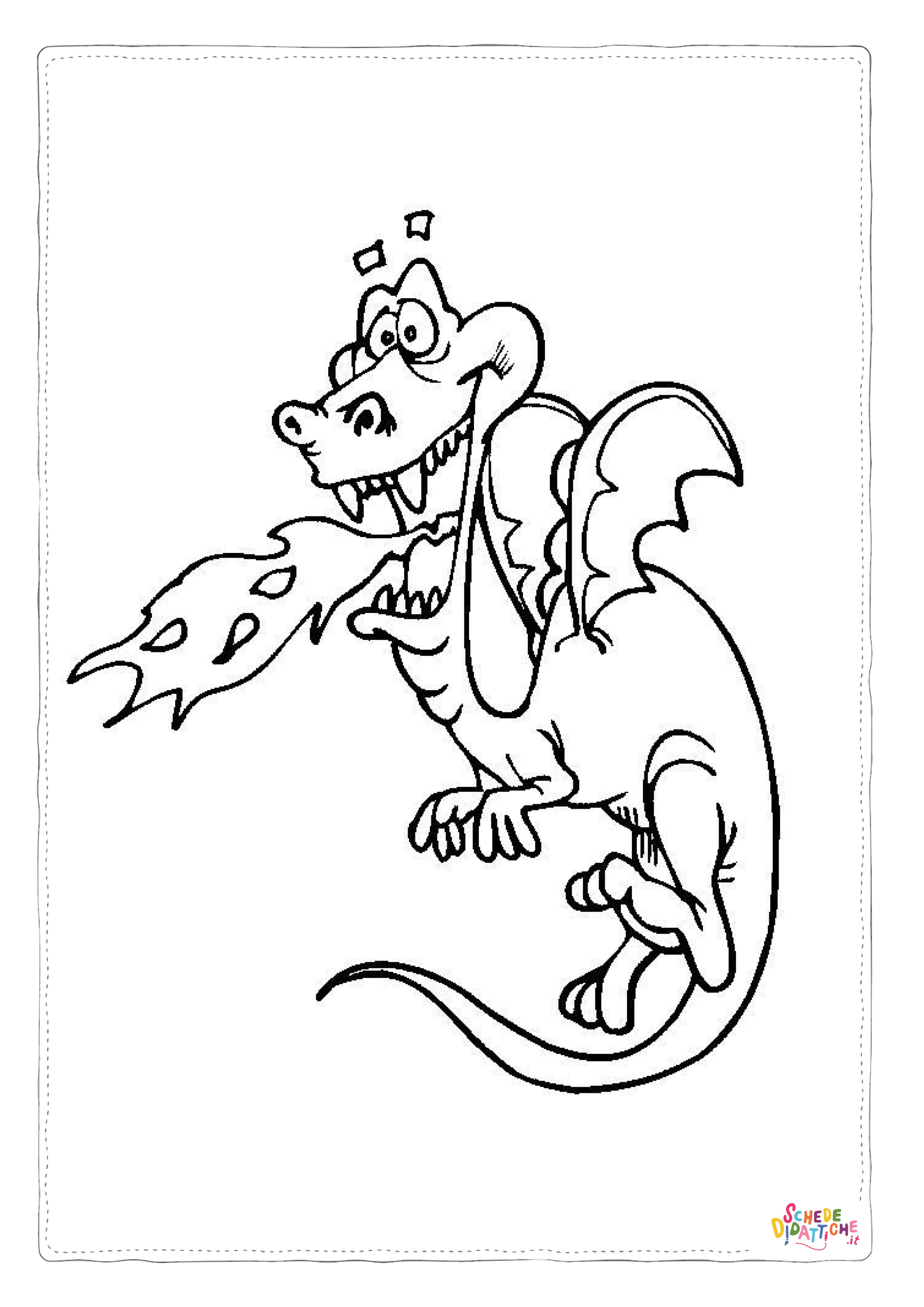 Disegno "Disegno di dragone da stampare e colorare 69" Disegno di dragone da stampare e colorare 69
